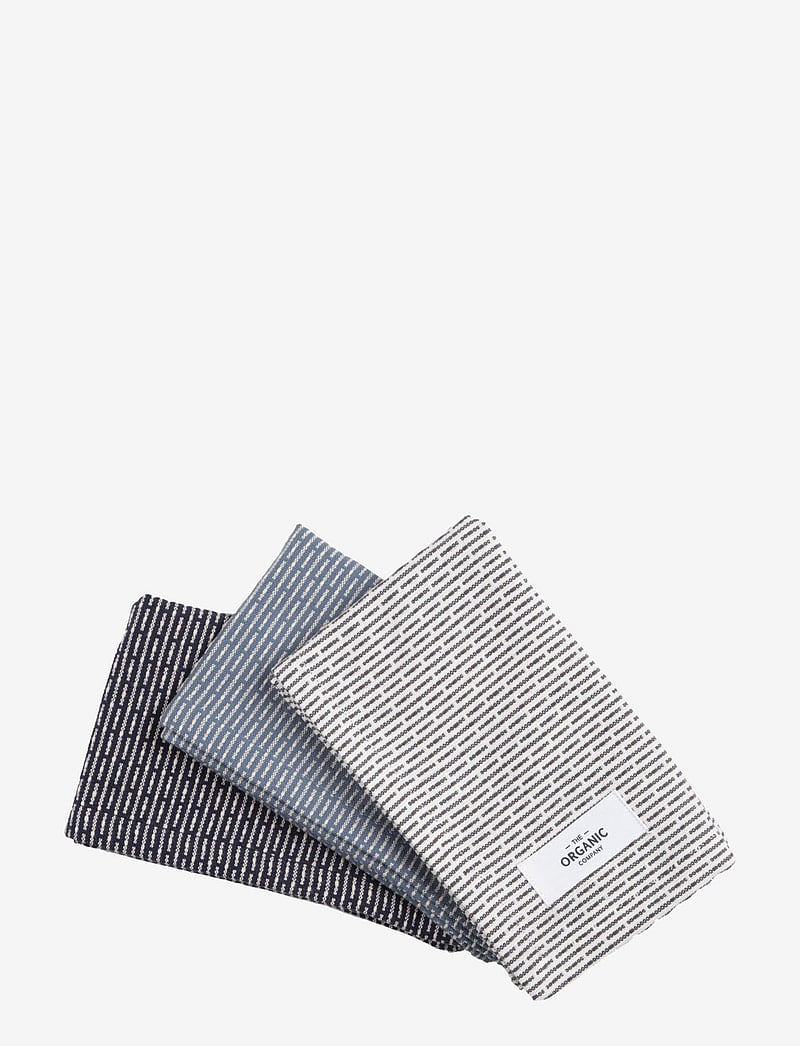 The Organic Company - Kitchen cloths 3 pack - karklude & opvaskebørster - 912 ocean - 1