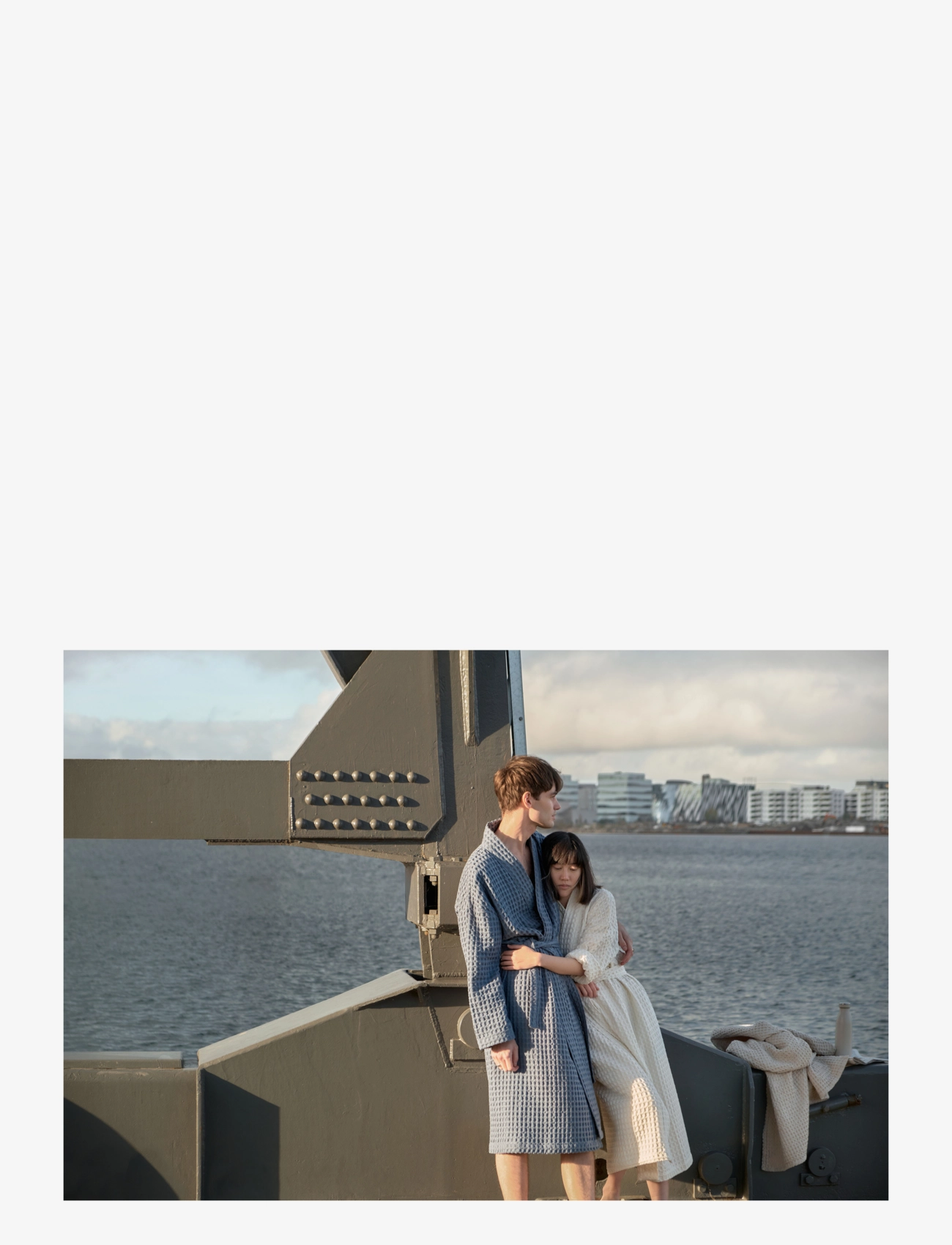 The Organic Company - Big Waffle Bathrobe - kasdienis stilius - 200 natural white - 2