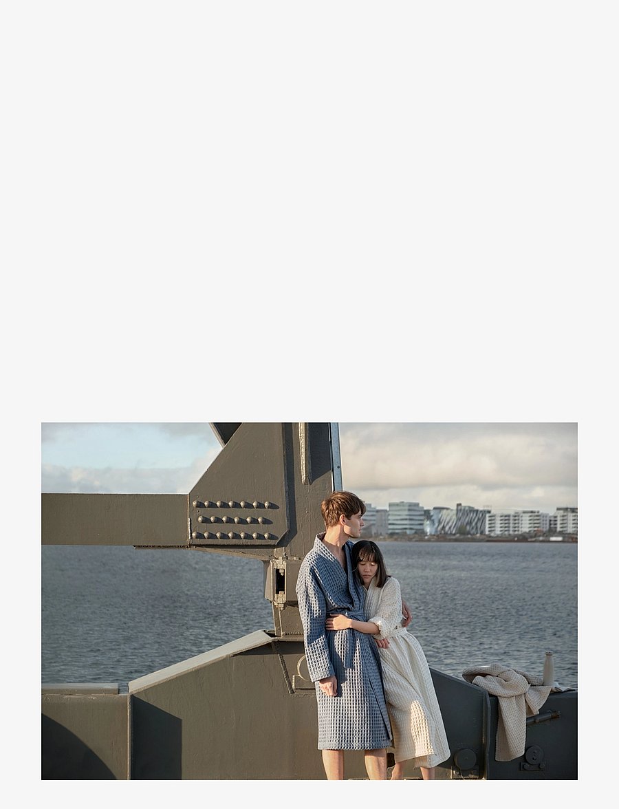 The Organic Company - Big Waffle Bathrobe - kasdienis stilius - 200 natural white - 2