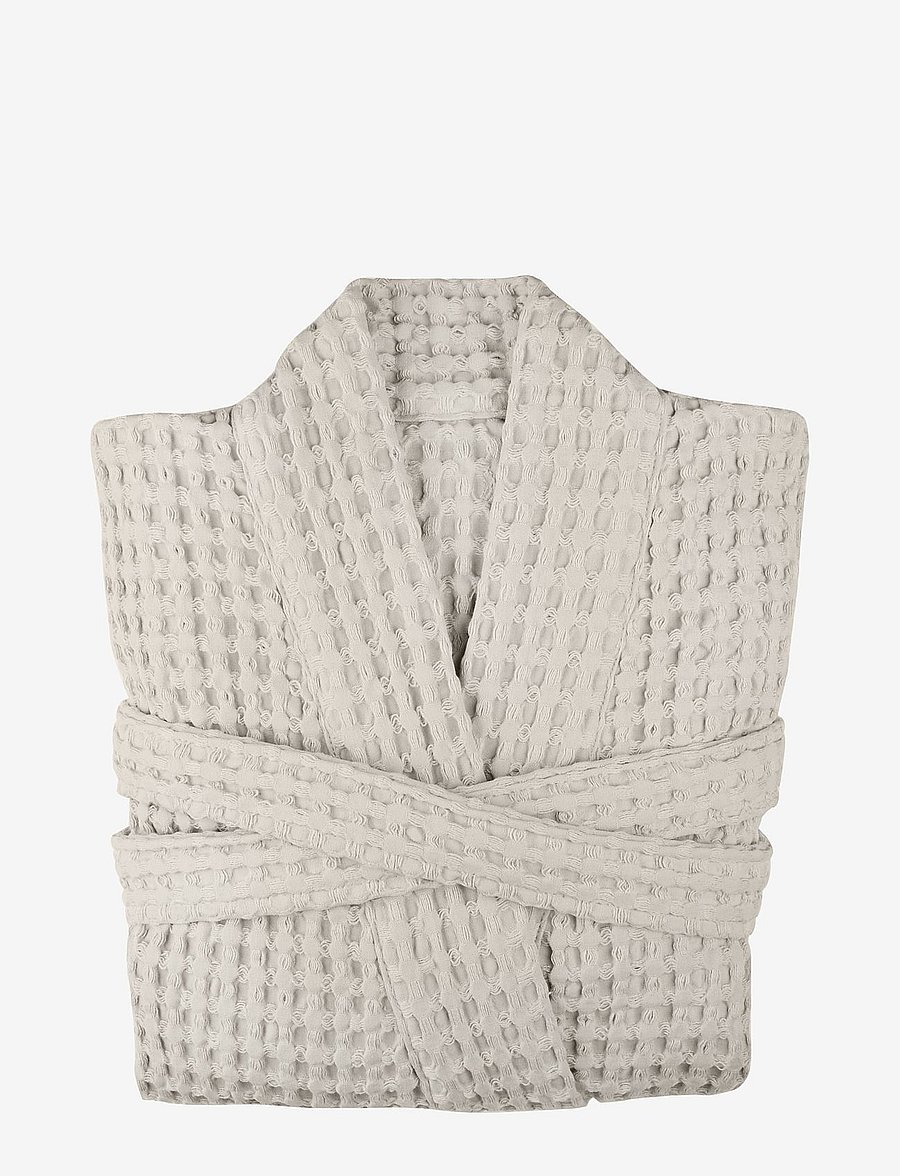 The Organic Company - Big Waffle Bathrobe - everyday style - 202 stone - 2