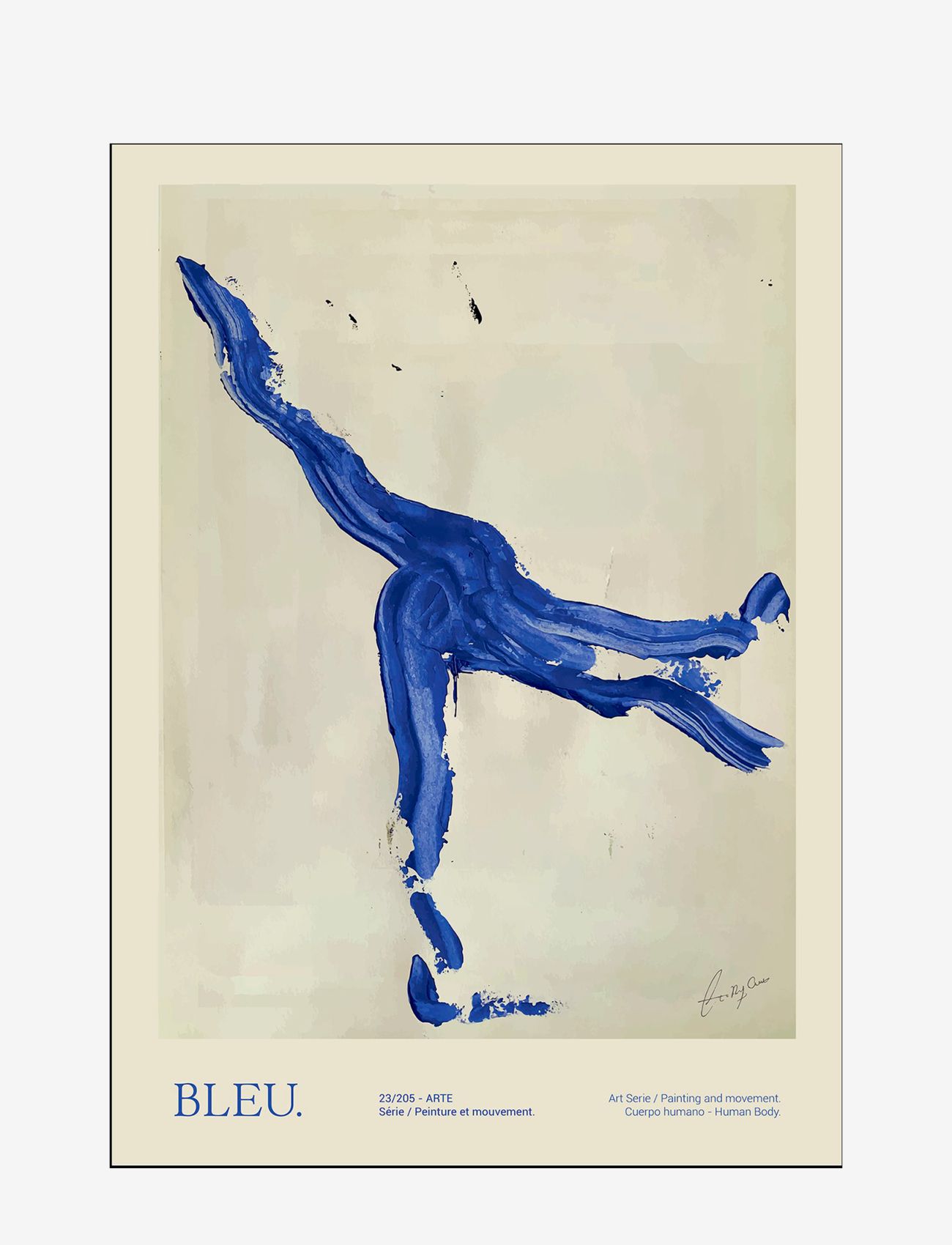 The Poster Club Bleu, Graphical Patterns, Blå, Str: 30X40CM