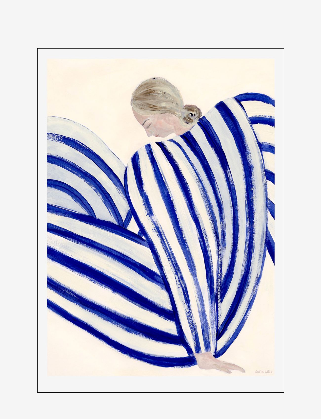 The Poster Club Blue Stripe At Concorde, Illustrations, Blå, Str: 30X40CM