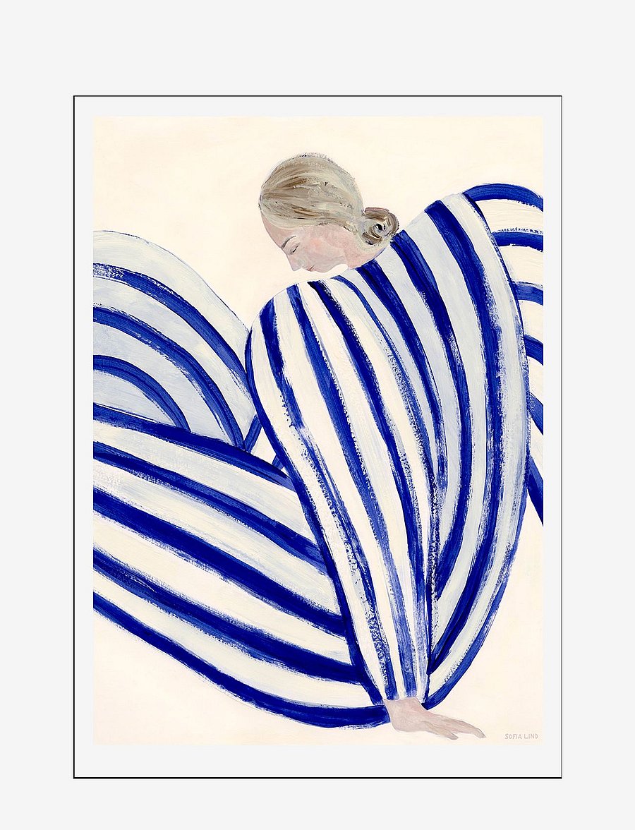 The Poster Club - Blue Stripe At Concorde - illustrationen - multi-colored - 1