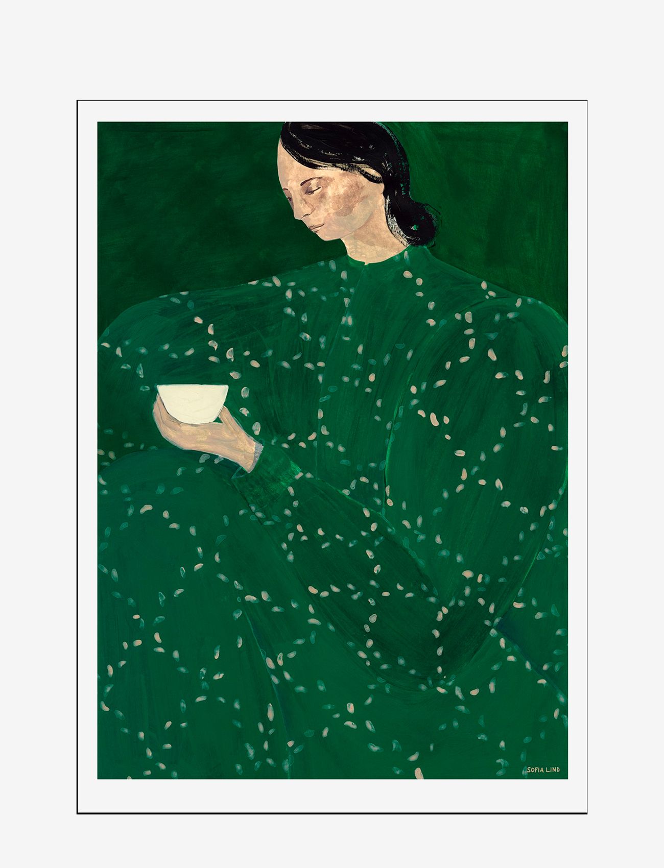 The Poster Club Coffee Alone At Place De Clichy - 4 for 3 - MULTI-COLORED / green