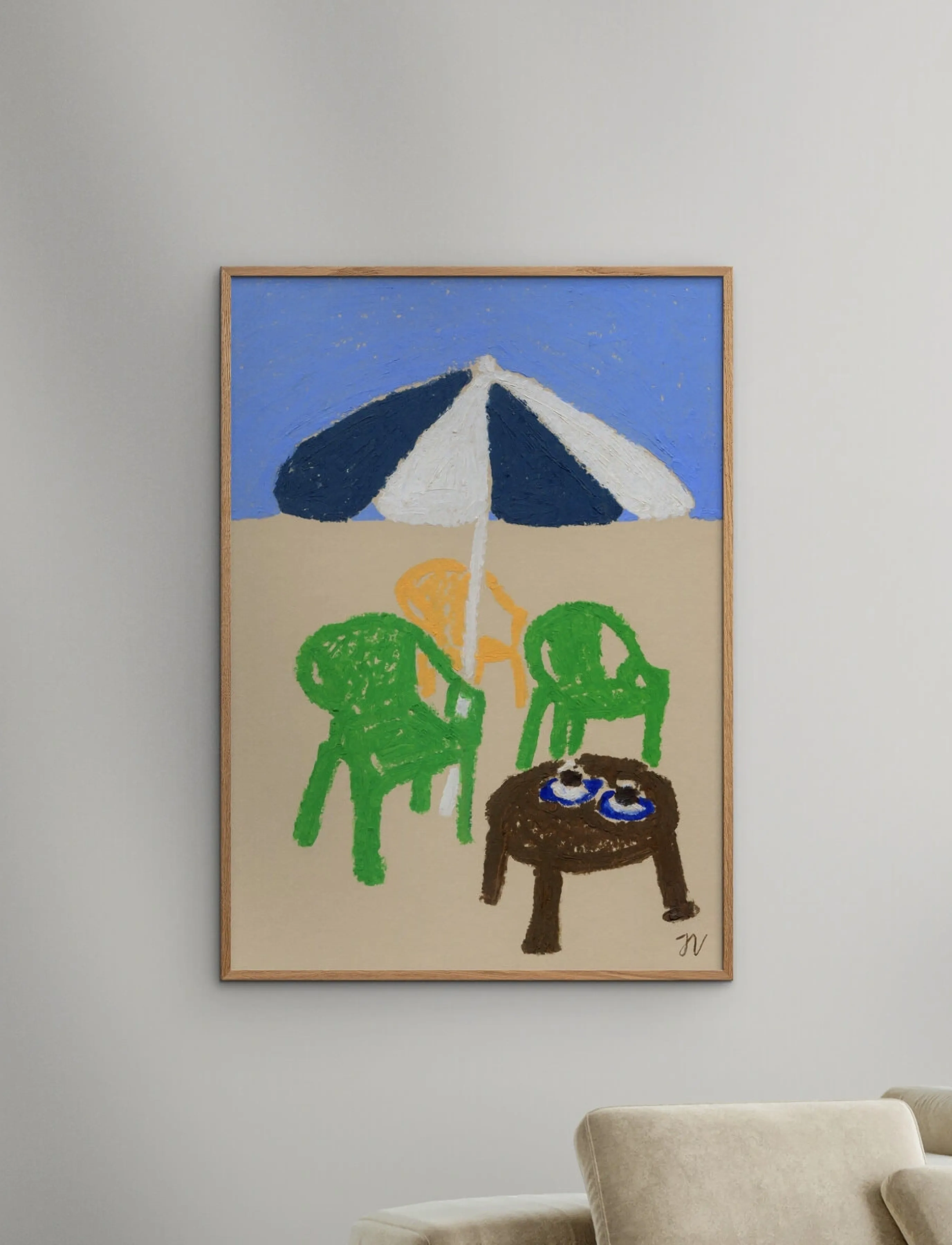 The Poster Club X Isabelle Vandeplassche Coffee In Sun, 50X 70 cm, Posters, Mehrfarbig/gemustert - Illustrations, Homeware