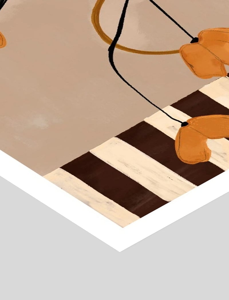 The Poster Club - The Poster Club x Frankie Penwill - Flowers in Yellow Striped Vase - botanik - multi - 2