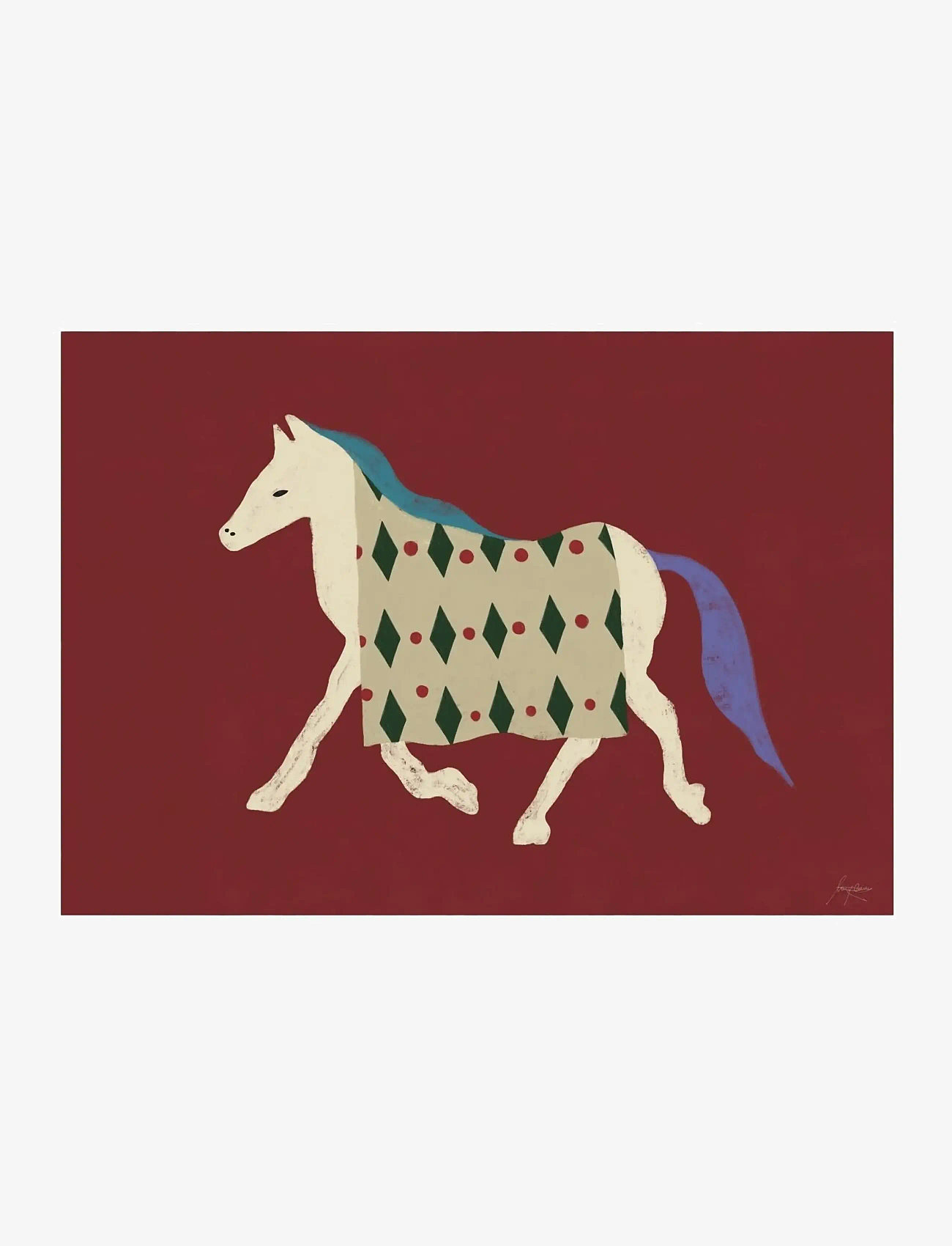 The Poster Club - The Poster Club x Lucrecia Rey Caro - Horse Bordo - loomad - red - 0