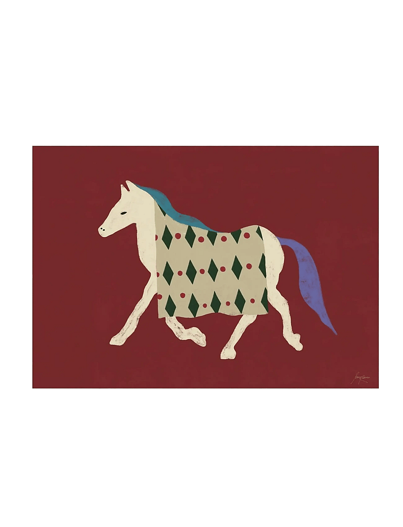 The Poster Club - The Poster Club x Lucrecia Rey Caro - Horse Bordo - loomad - red - 0