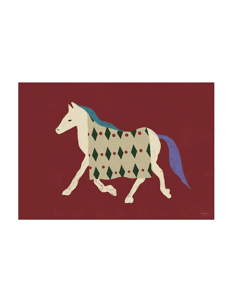The Poster Club - The Poster Club x Lucrecia Rey Caro - Horse Bordo - tiere - red - 1