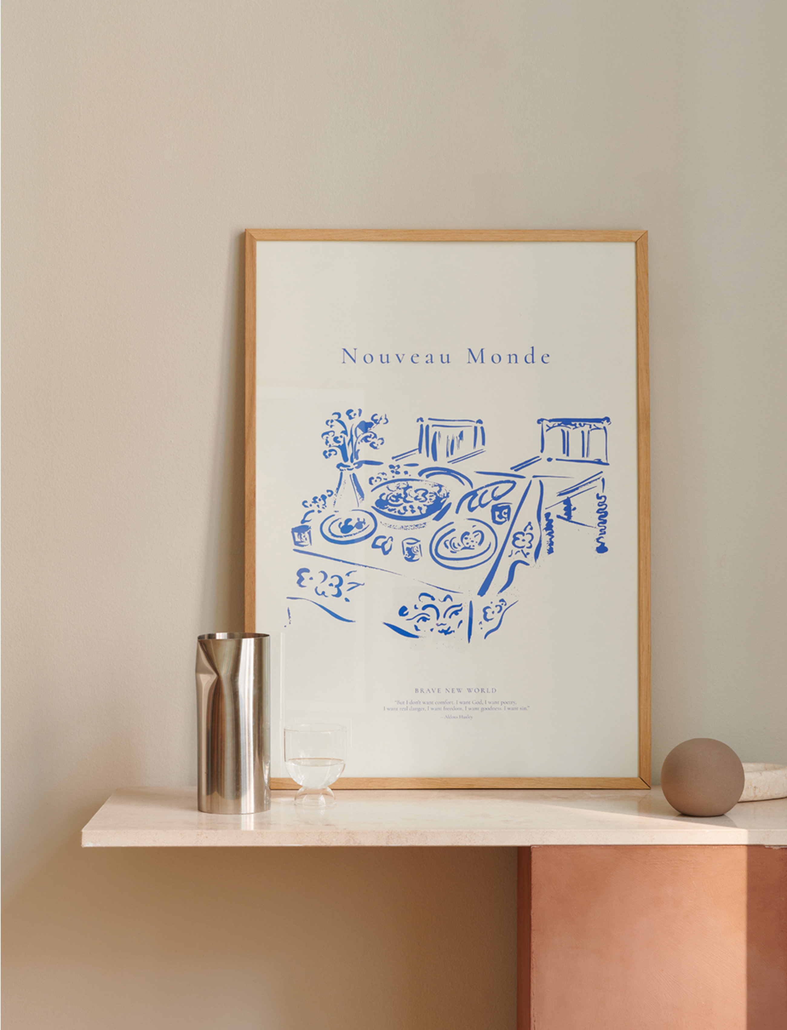The Poster Club X Lucrecia Rey Caro Nouveau Monde, 30X40 cm, Posters, Mehrfarbig/gemustert - Illustrations, Homeware