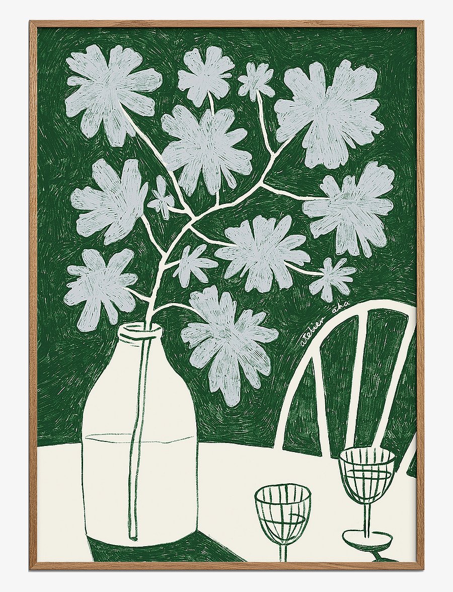 The Poster Club - TPC x Atelier Aha - Blue Flowers & Red Wine - botaanika - multi - 1