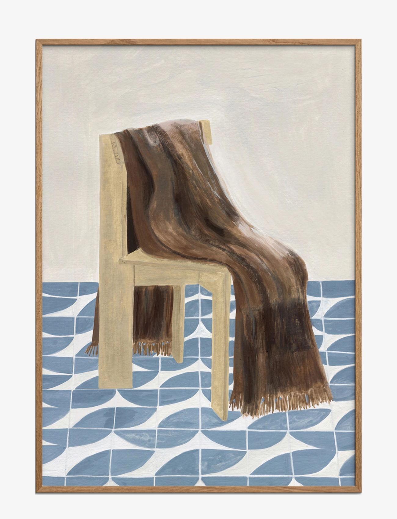The Poster Club Tpc X Isabelle Vandeplassche Chair With Blanket, Gallery Walls, Multi/mønstret, Str: 30X40CM