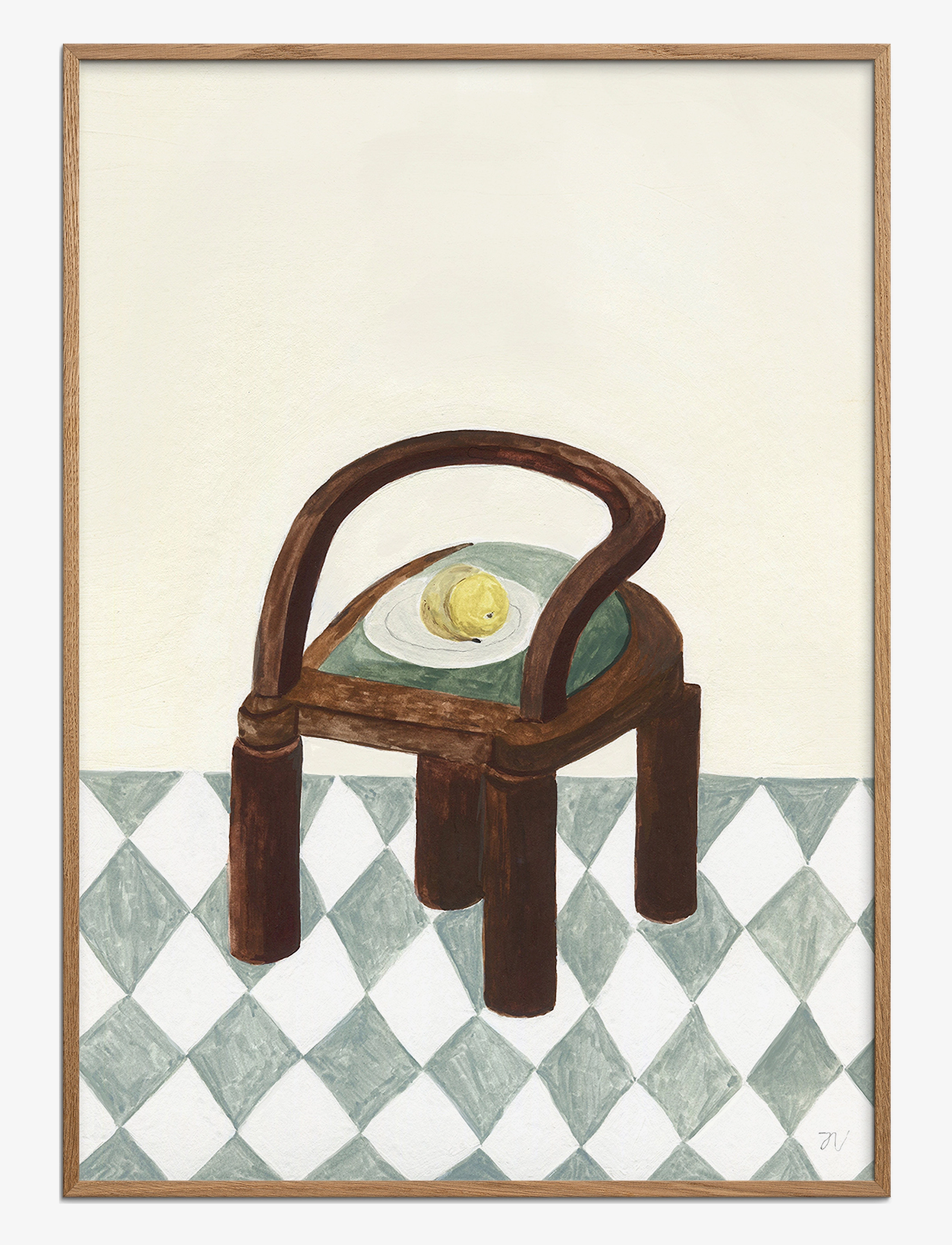 The Poster Club Tpc X Isabelle Vandeplassche Chair With Fruit, Gallery Walls, Multi/mønstret, Str: 30X40CM