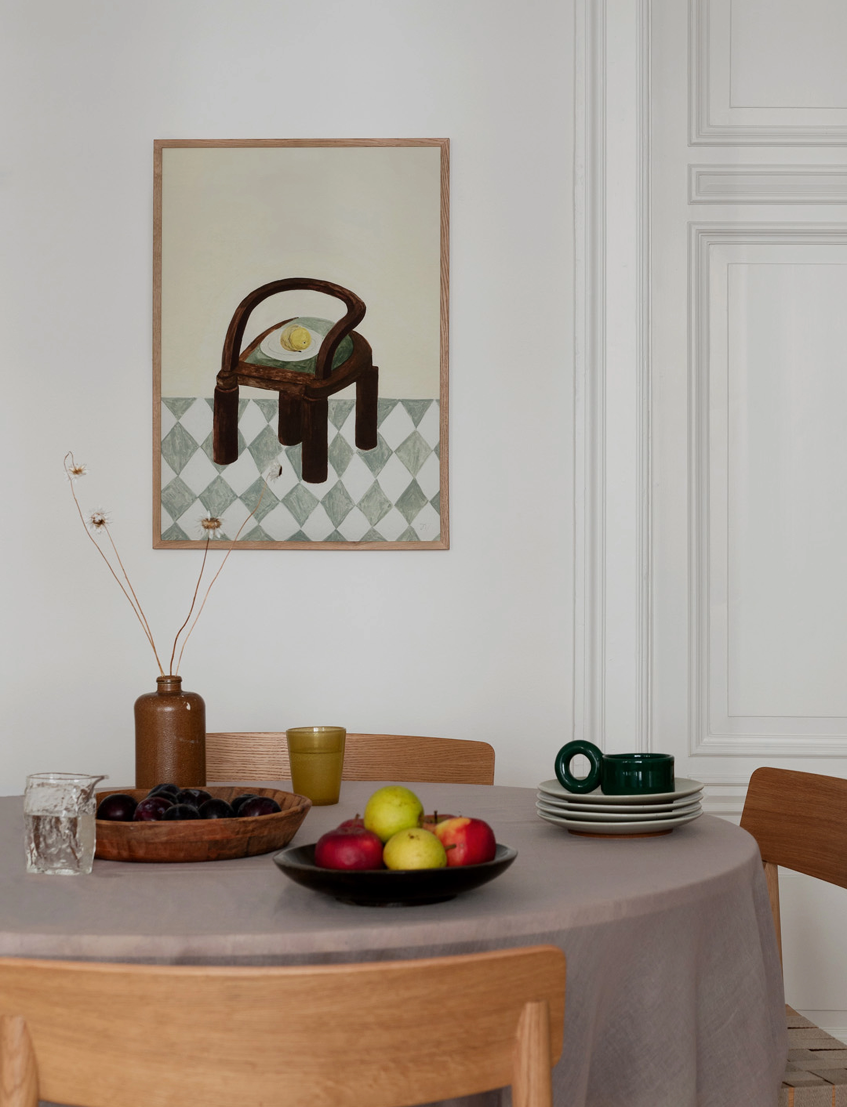 The Poster Club Tpc X Isabelle Vandeplassche Chair With Fruit, 70X100 cm, Posters, Mehrfarbig/gemustert - Gallery Walls, Homeware