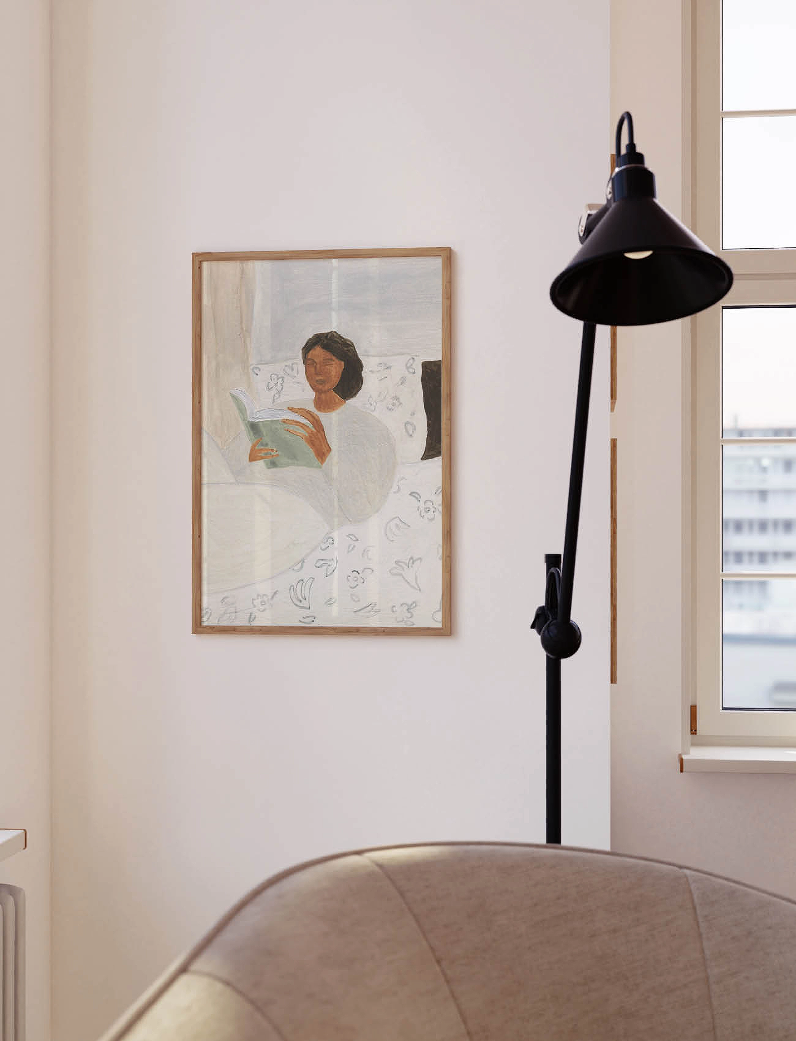 The Poster Club Tpc X Isabelle Vandeplassche Morning Read, 70X100 cm, Posters, Mehrfarbig/gemustert - Gallery Walls, Homeware