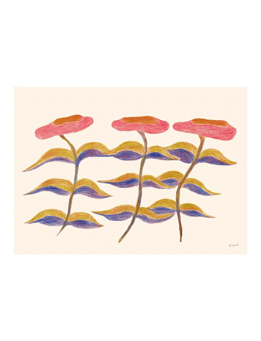 The Poster Club - The Poster Club x Ojuna Njama Petersen - Three Flowers - botanik - beige - 1
