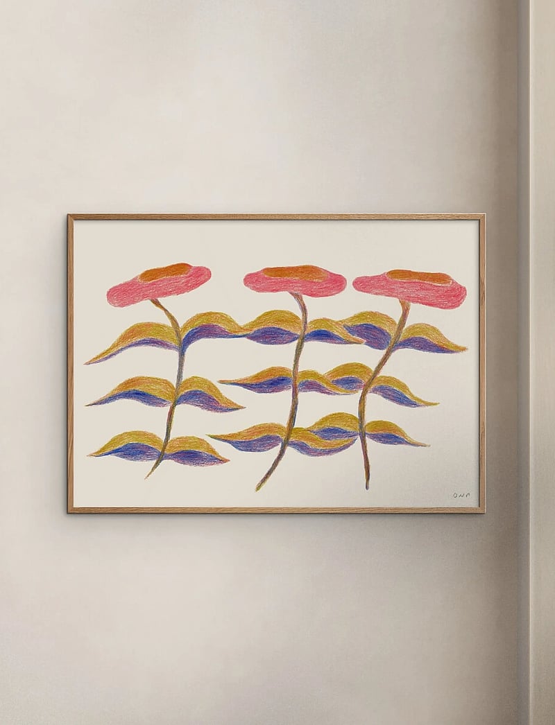 The Poster Club - The Poster Club x Ojuna Njama Petersen - Three Flowers - botanik - beige - 1