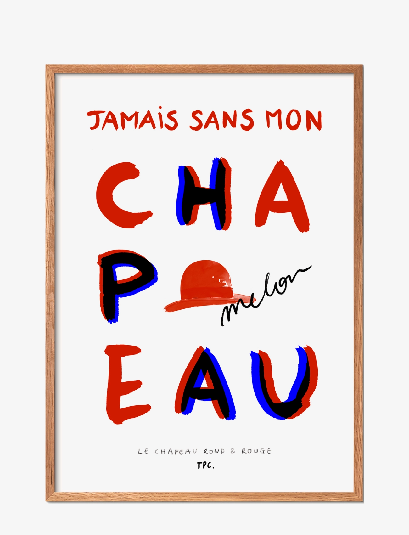 The Poster Club Tpc X Another Art Project Le Chapeau Rond & Rouge, Gallery Walls, Multi/mønstret, Str: 30X40CM
