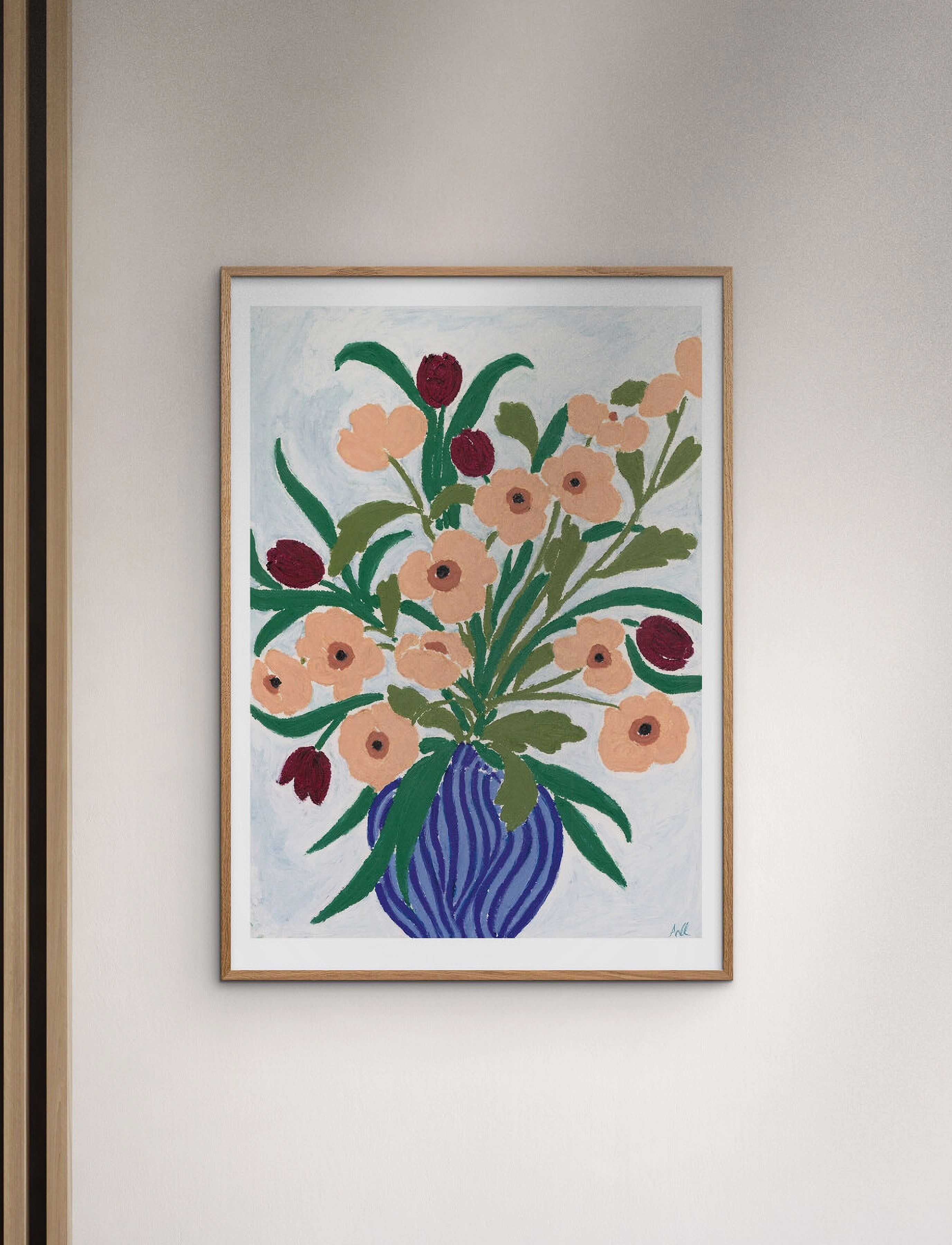 The Poster Club Tpc X Anine Cecilie Iversen - Cerulean Still Life, 50X70 cm, Multi/patterned, Plakater > Botaniske, Unisex