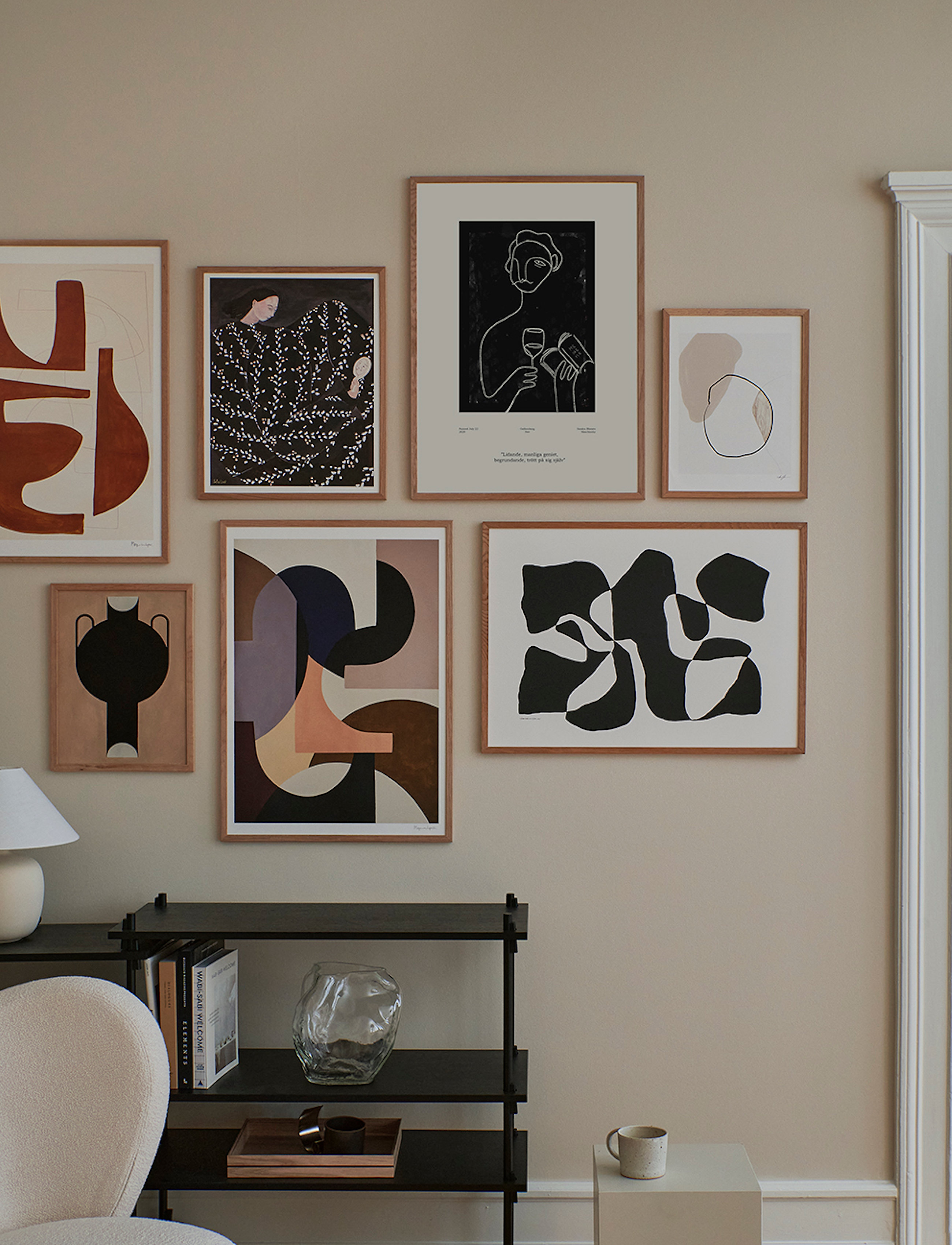 The Poster Club Mirror-Mirror, 40X50 cm, Multi/patterned, Plakater > Sort Og Hvid, Unisex