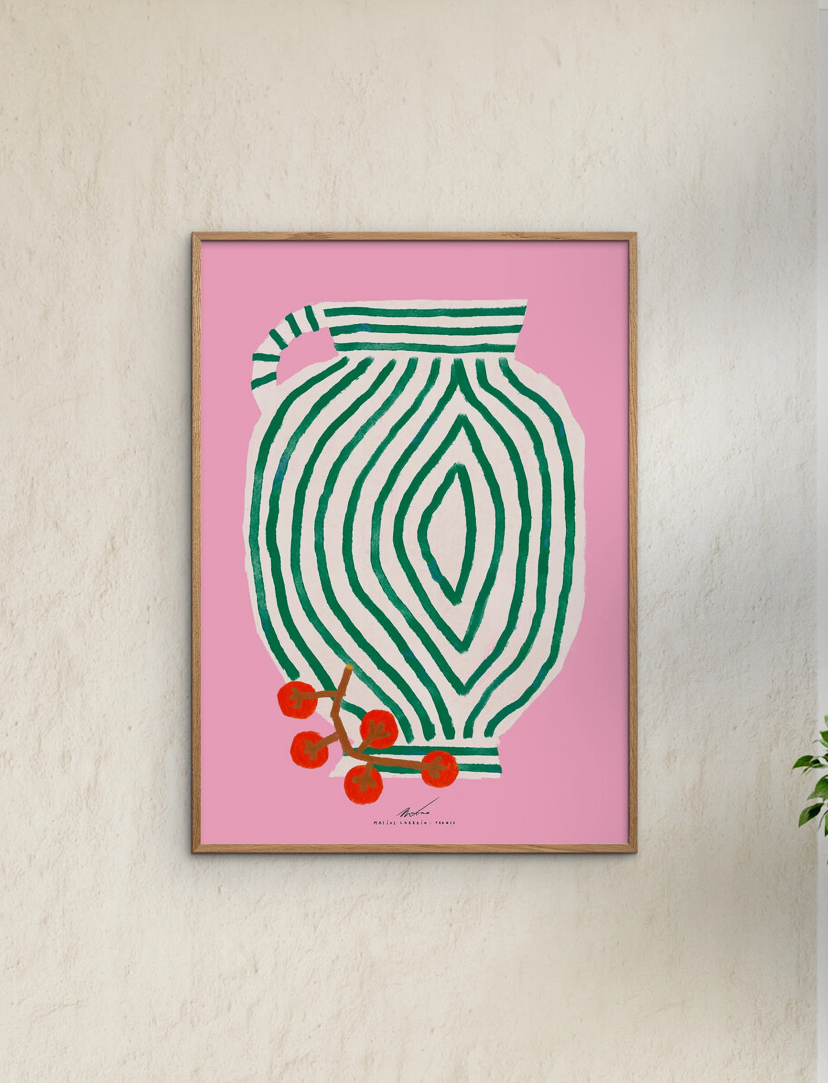 The Poster Club Tpc X Matías Larraín - Vase And Currants, 70X100 cm, Multi/patterned, Plakater > Illustrationer, Unisex