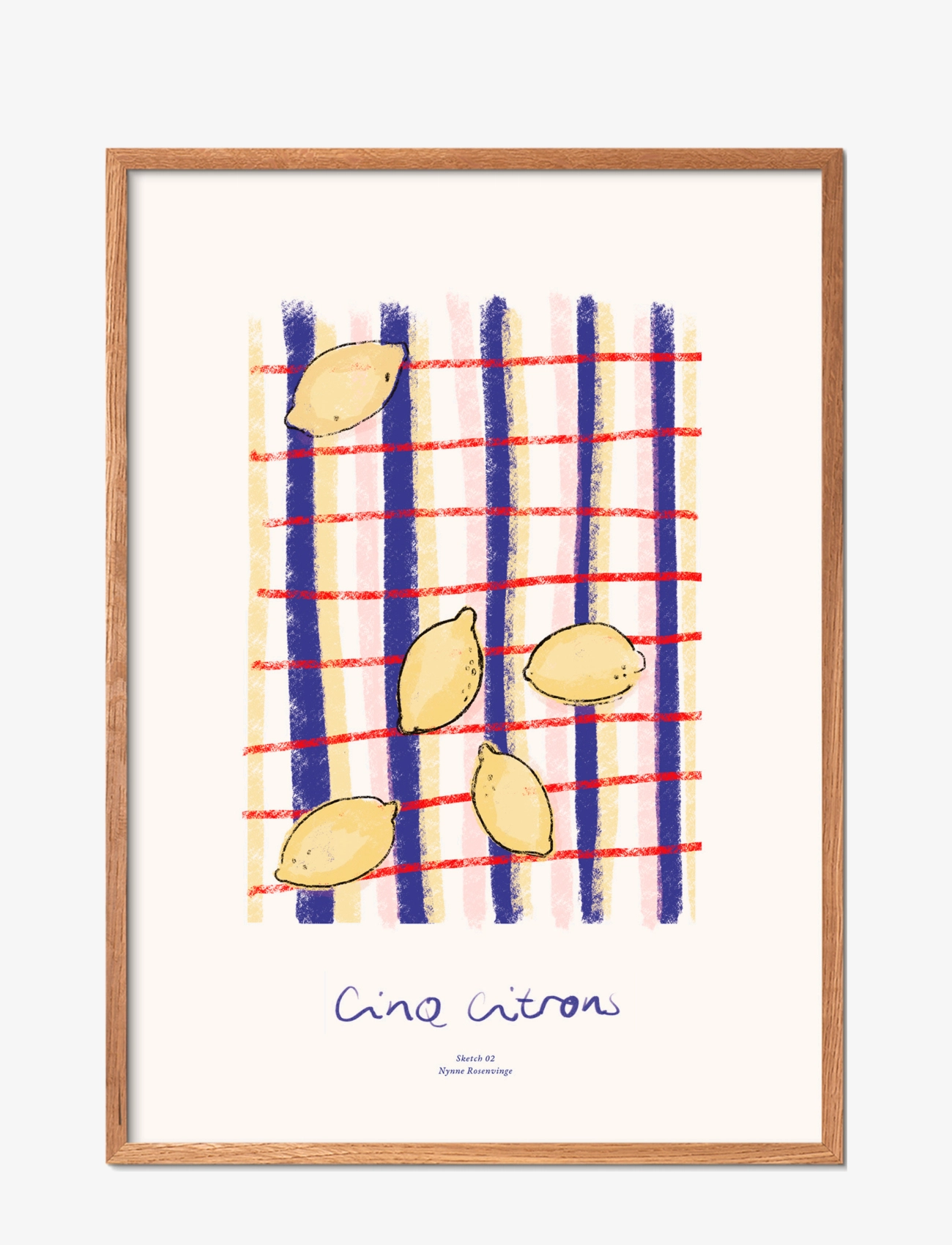 The Poster Club Tpc X Nynne Rosenvinge Cinq Citrons, Food, Multi/mønstret, Str: 30X40CM