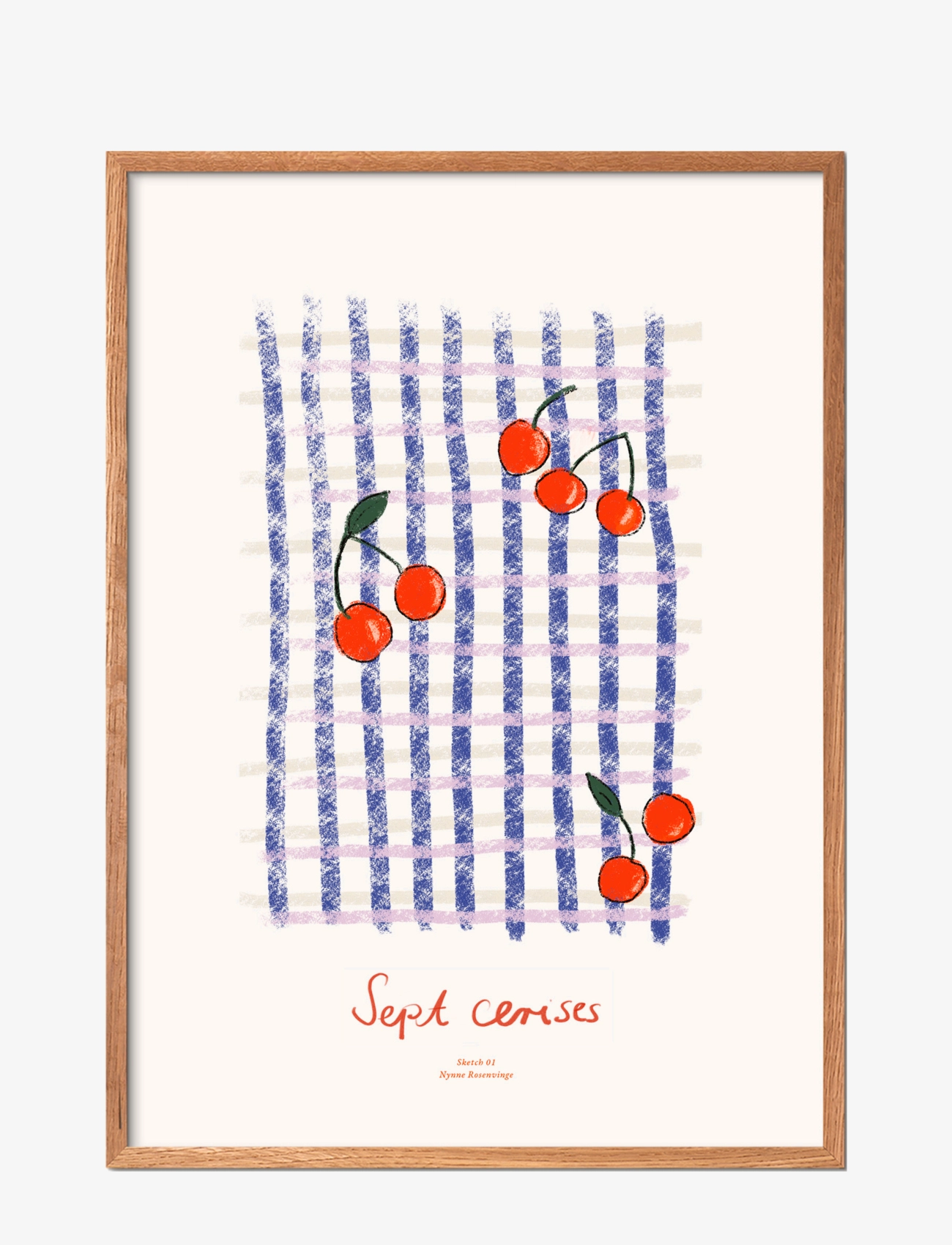 The Poster Club Tpc X Nynne Rosenvinge Sept Cerises, Food, Multi/mønstret, Str: 50X70CM