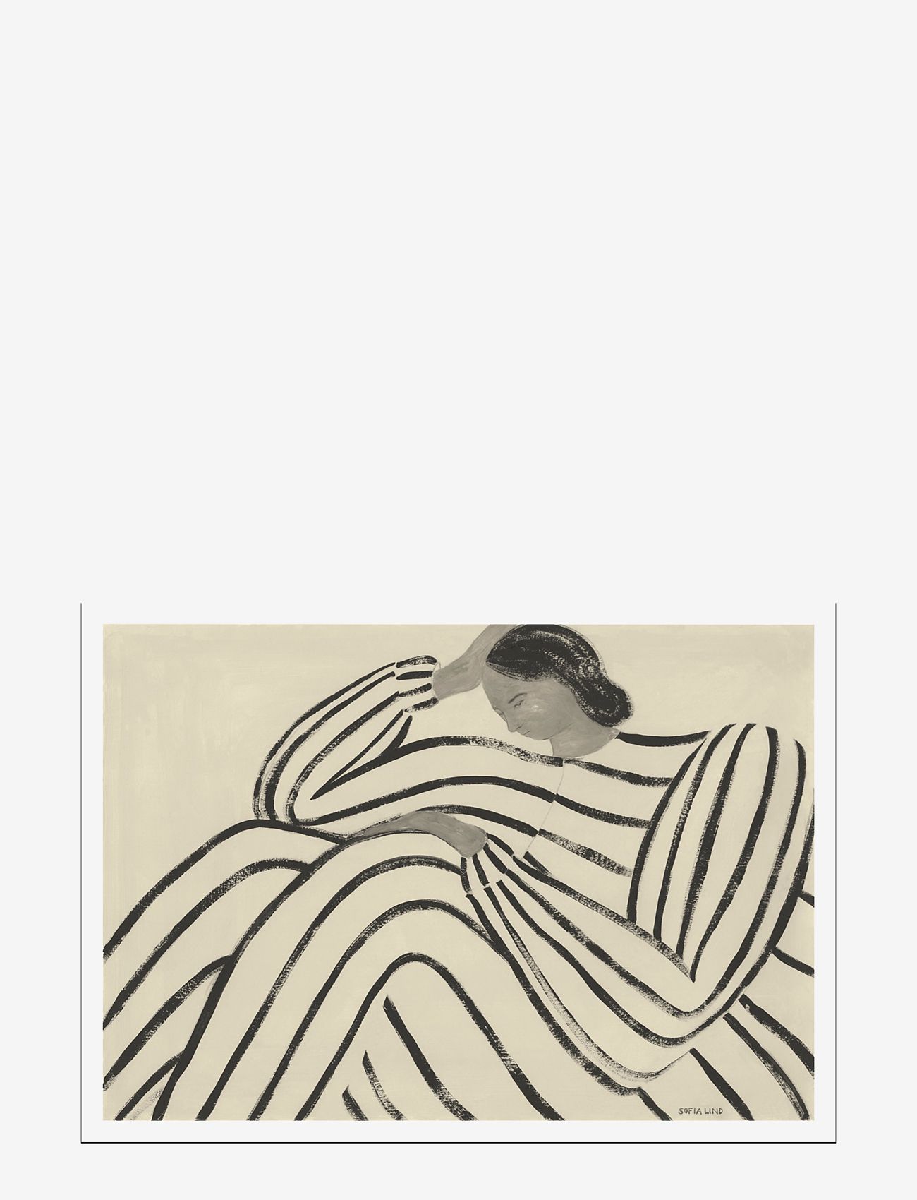 The Poster Club X Sofia Lind Waiting, Sort & Hvid, Str: 70X100CM