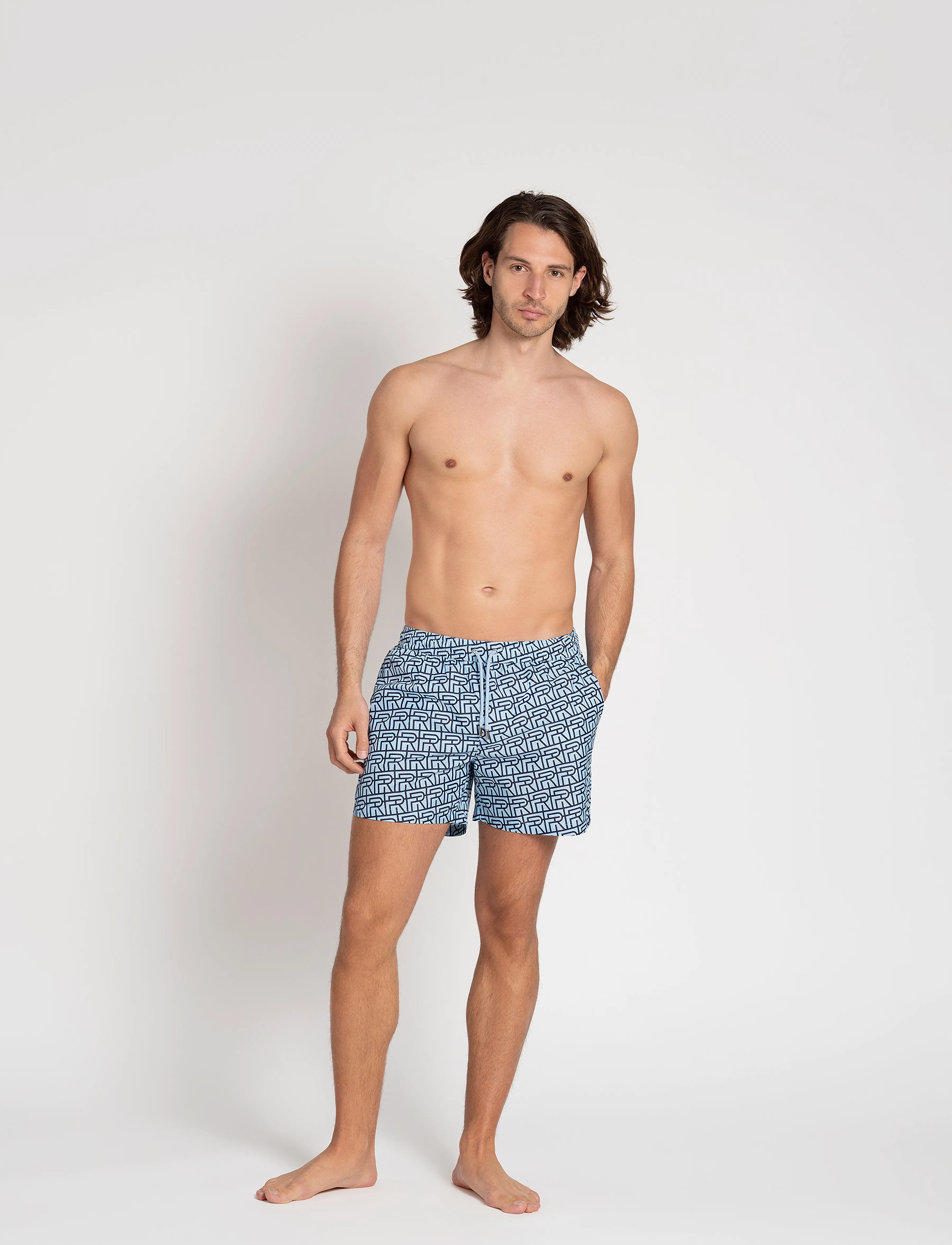 The Resort Co. Classic Swim Shorts Formentera, S 35 cm, Blue, Badetøj > Shorts, Herre