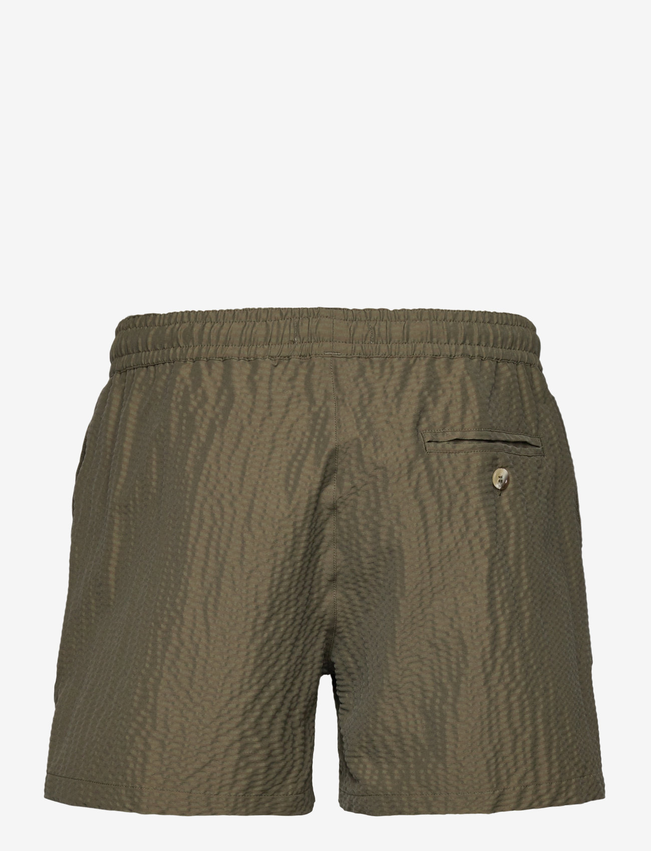 The Resort Co. - Classic Swim Shorts Olive Seersucker - olive - 2