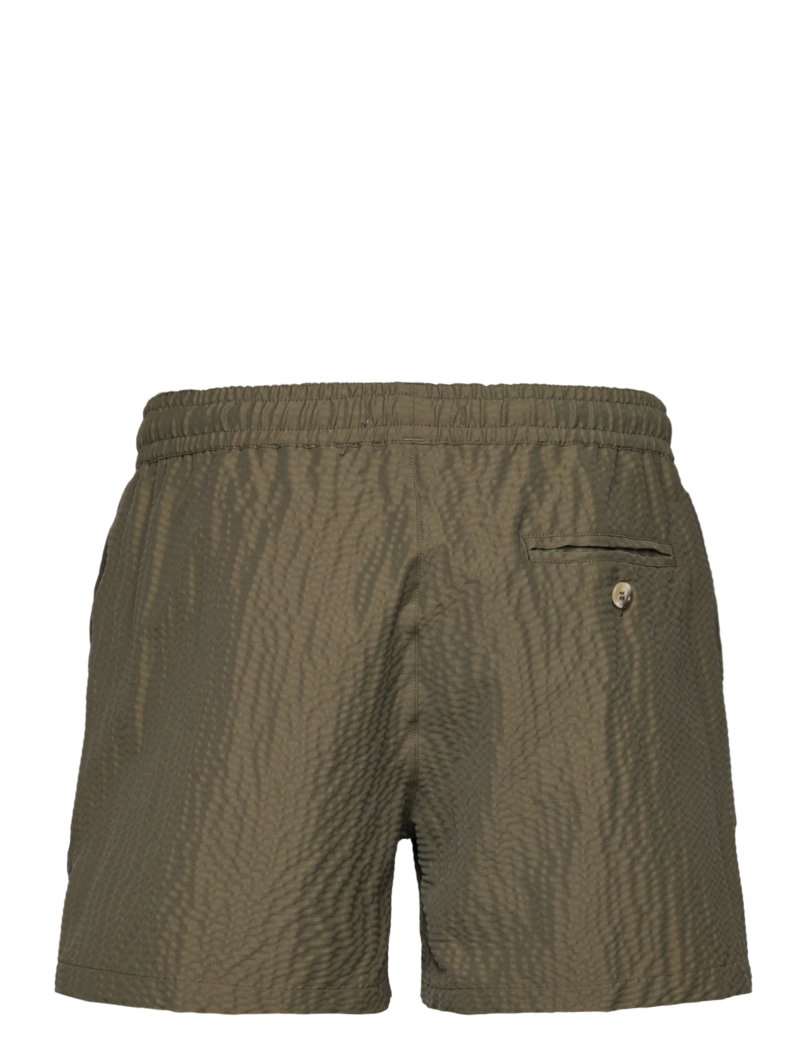 The Resort Co. - Classic Swim Shorts Olive Seersucker - olive - 2