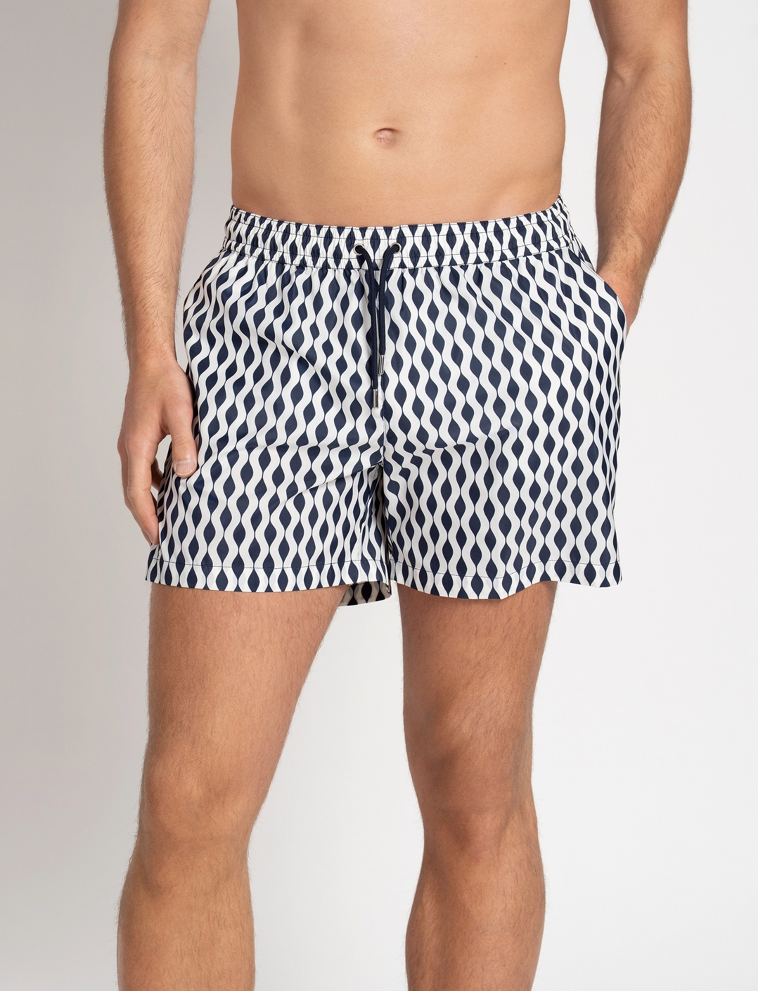 The Resort Co. - Classic Swim Shorts Navy Waves - navy waves - 3