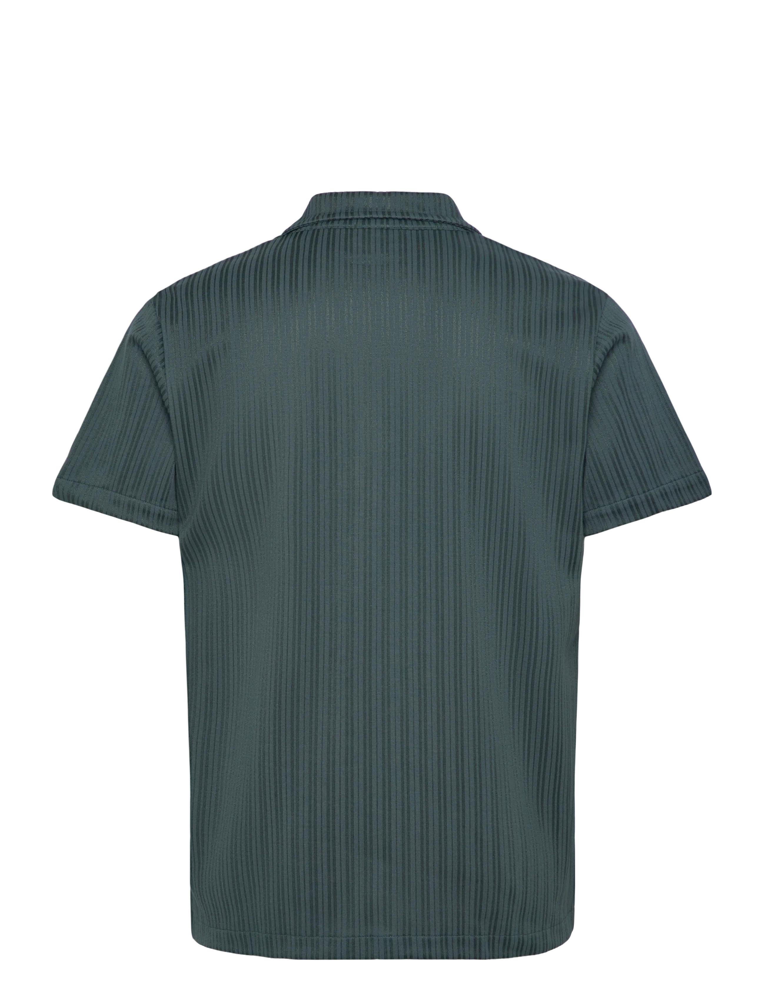 The Resort Co. - Jacquard Resort Shirt Juniper Green - overhemden met korte mouw - juniper green - 1