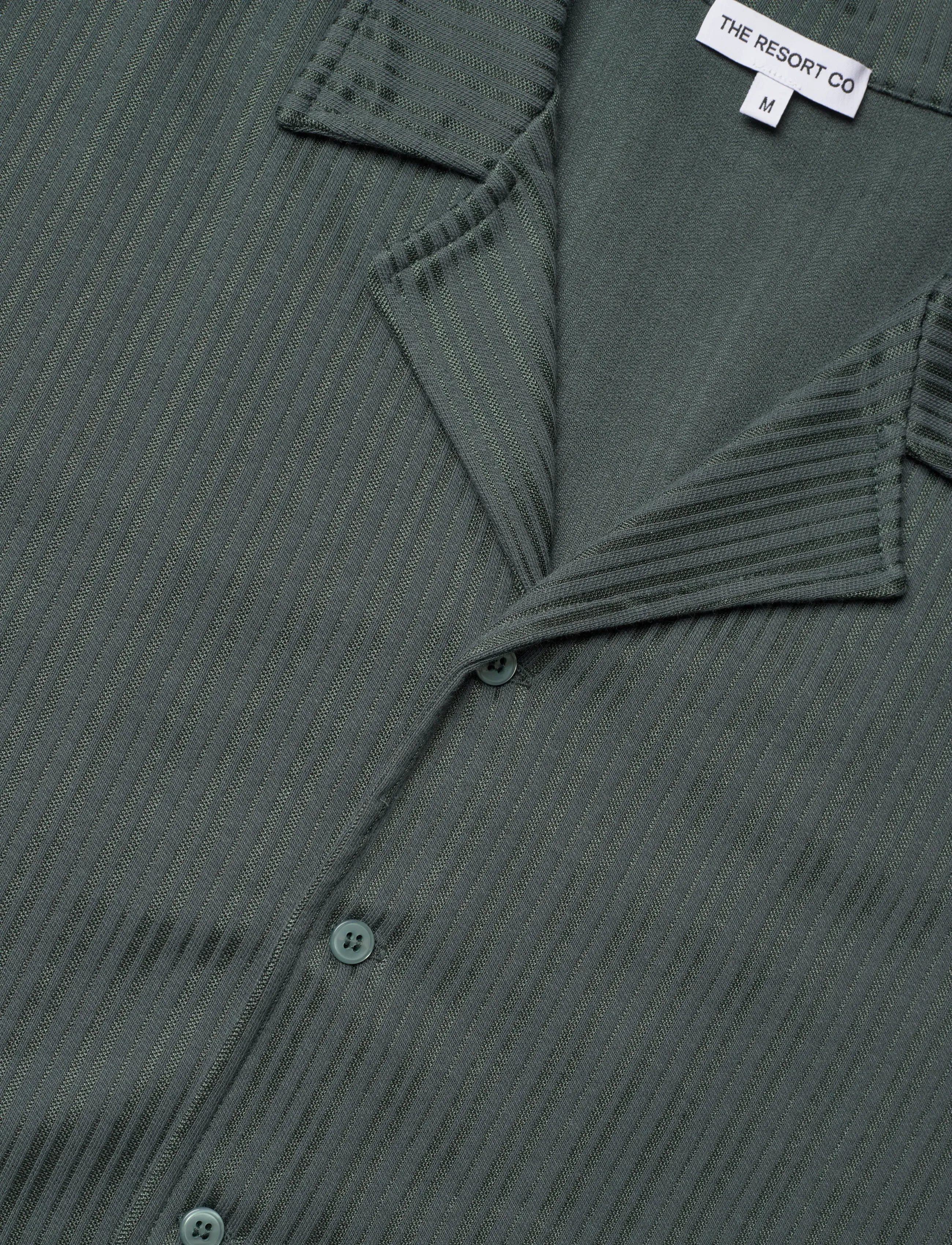 The Resort Co. - Jacquard Resort Shirt Juniper Green - overhemden met korte mouw - juniper green - 3