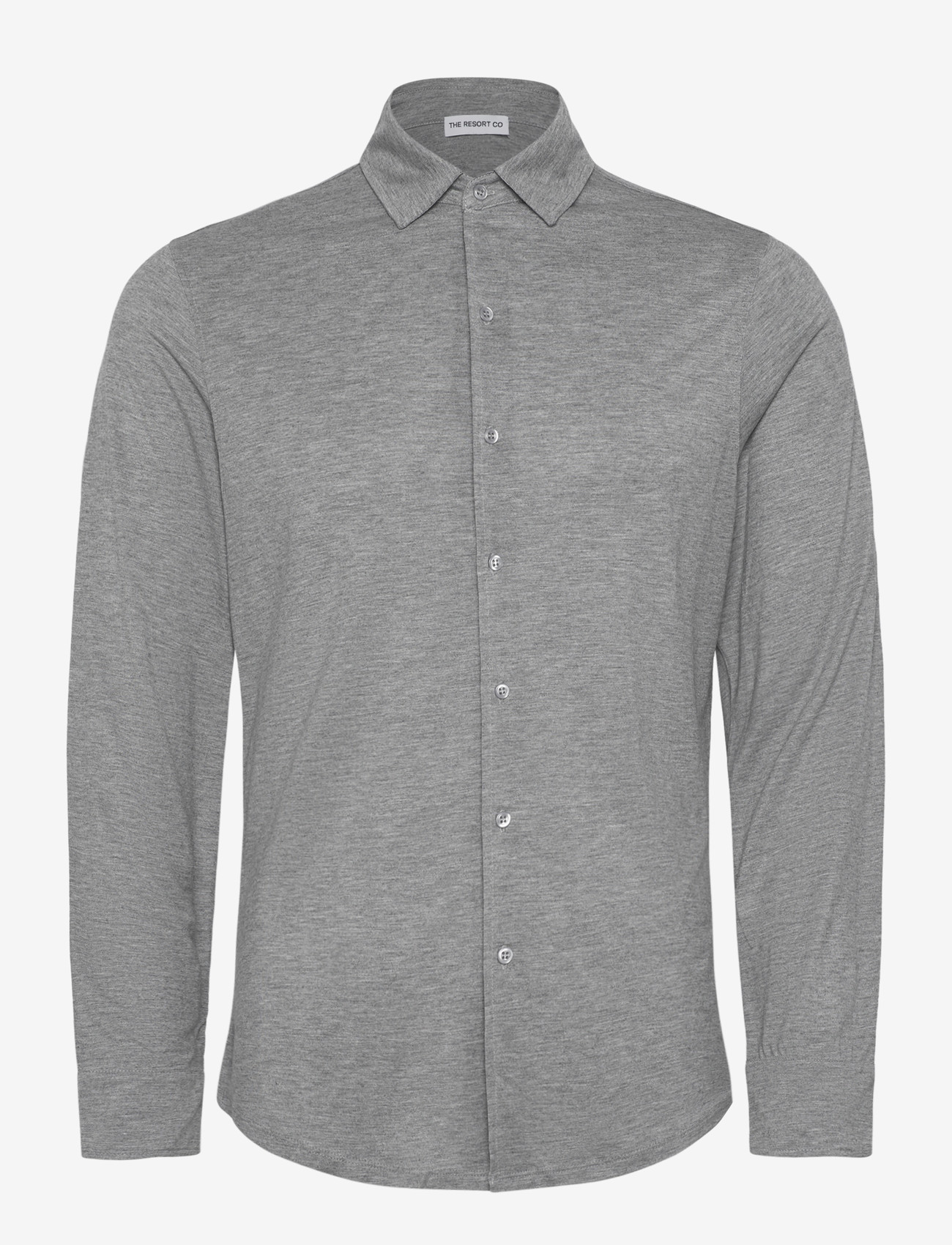 The Resort Co. - Lyocell Shirt Grey Melange - casual skjortor - grey melange - 0