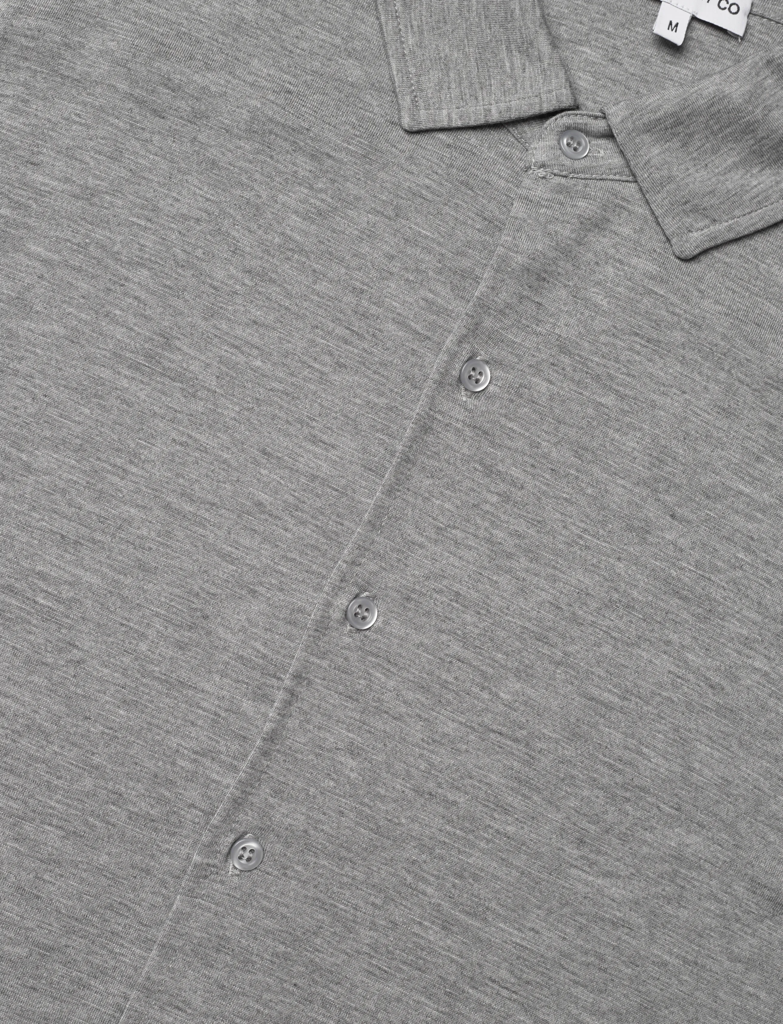 The Resort Co. - Lyocell Shirt Grey Melange - casual skjorter - grey melange - 3