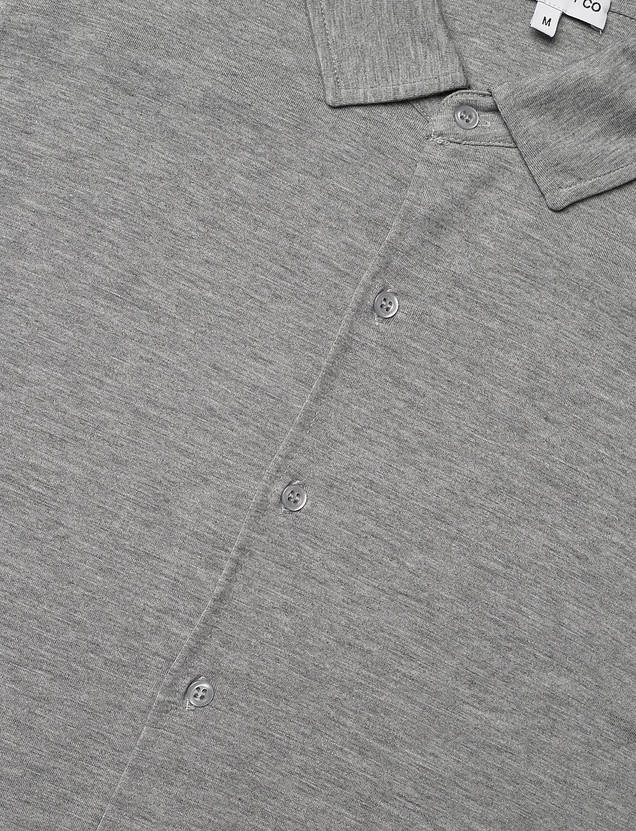 The Resort Co. - Lyocell Shirt Grey Melange - casual hemden - grey melange - 3