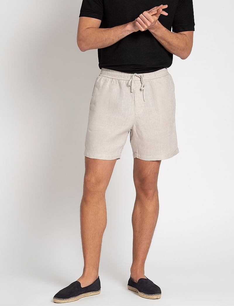 The Resort Co. - Linen Drawstring Shorts Oatmeal - leinen-shorts - oatmeal - 0