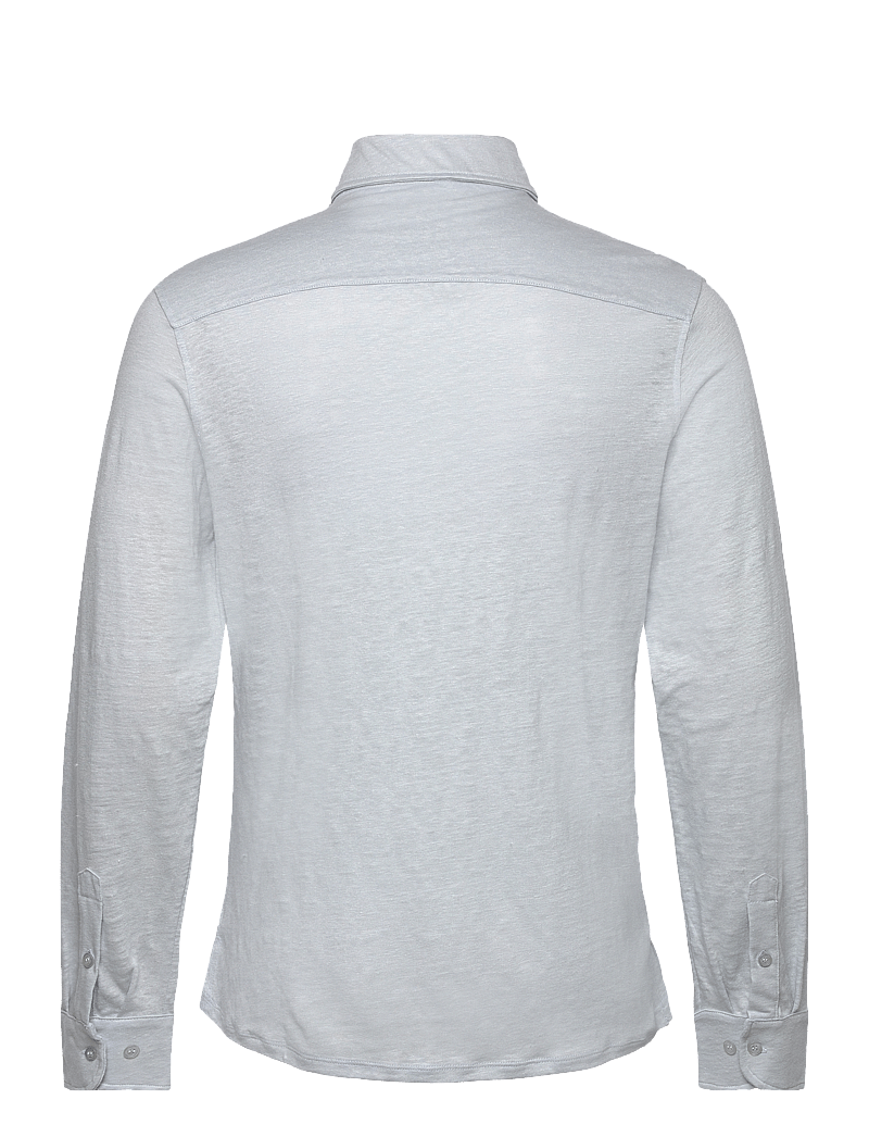 The Resort Co. - Linen Jersey Shirt Light Blue - hørskjorter - light blue - 1