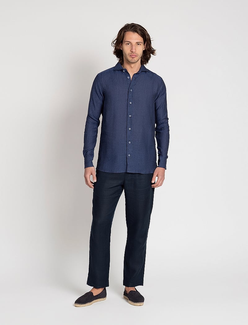 The Resort Co. - Linen Shirt Navy - leinenhemden - navy - 0