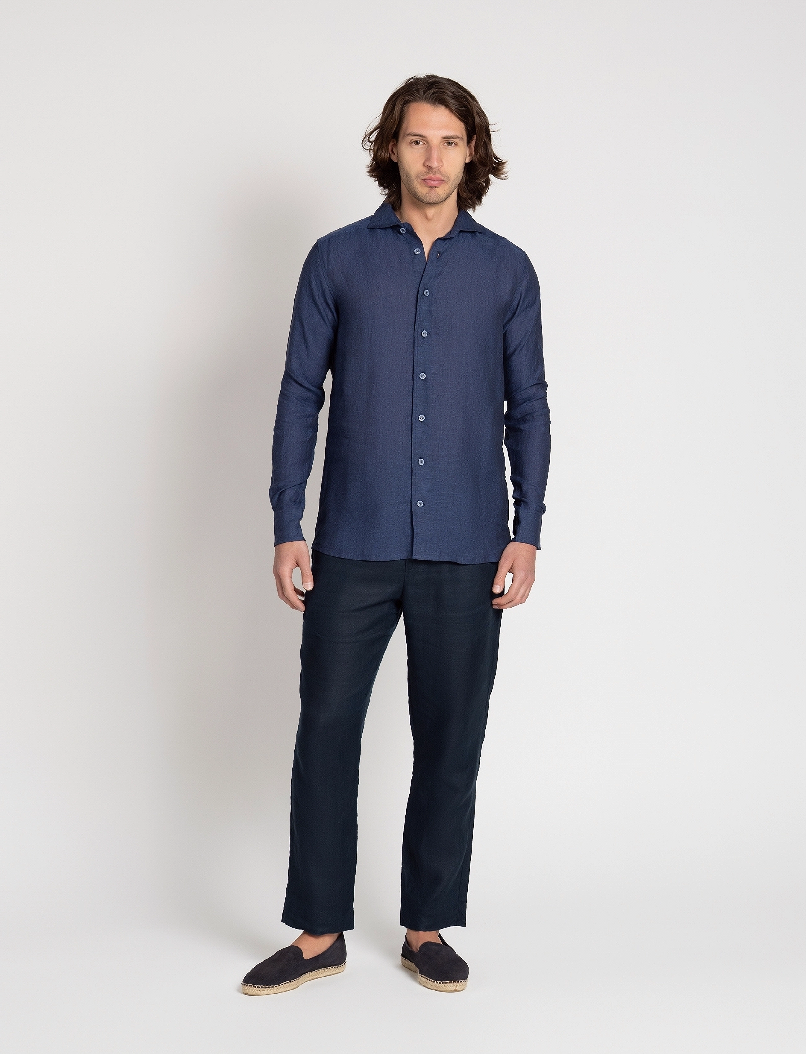 The Resort Co. - Linen Shirt Navy - navy - 0