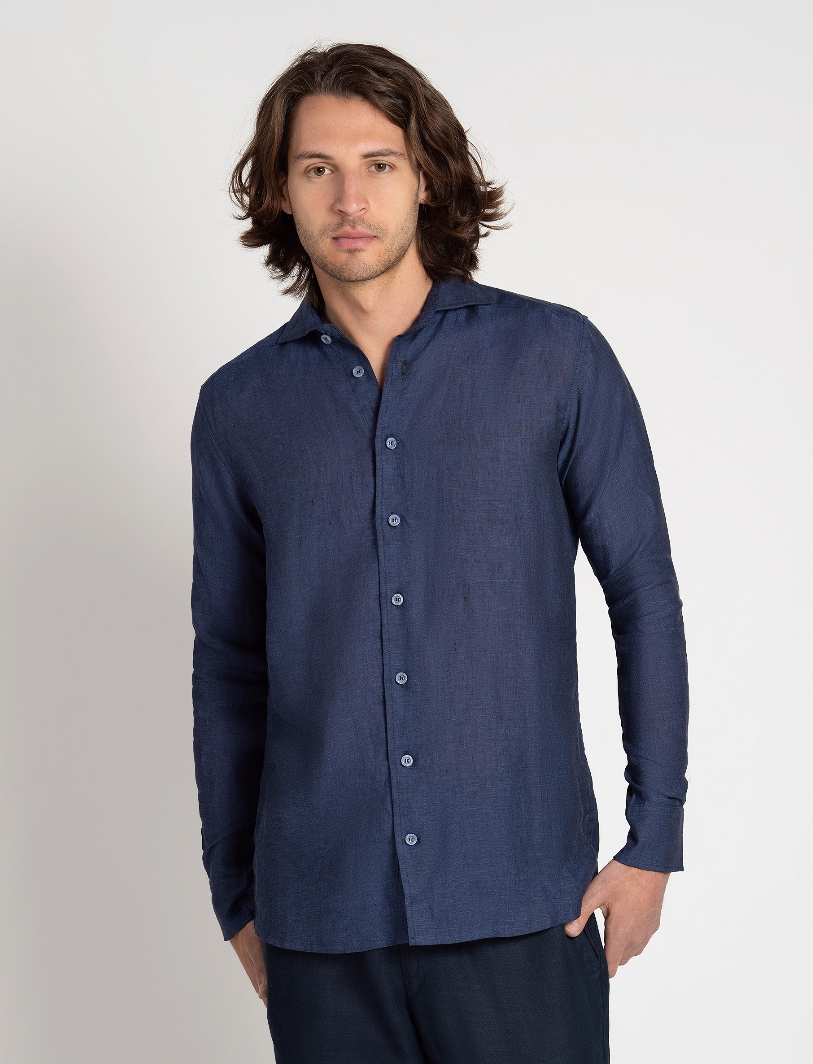 The Resort Co. - Linen Shirt Navy - navy - 3