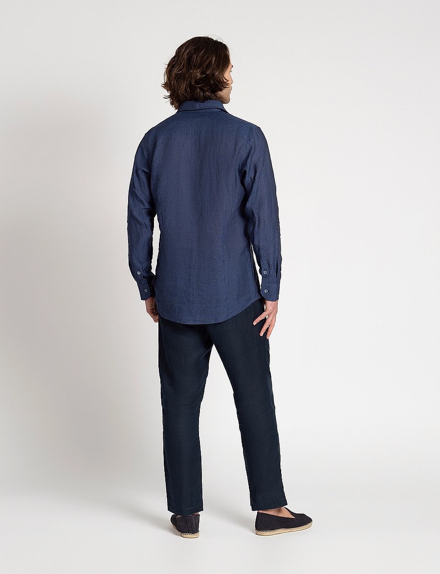 The Resort Co. - Linen Shirt Navy - navy - 5