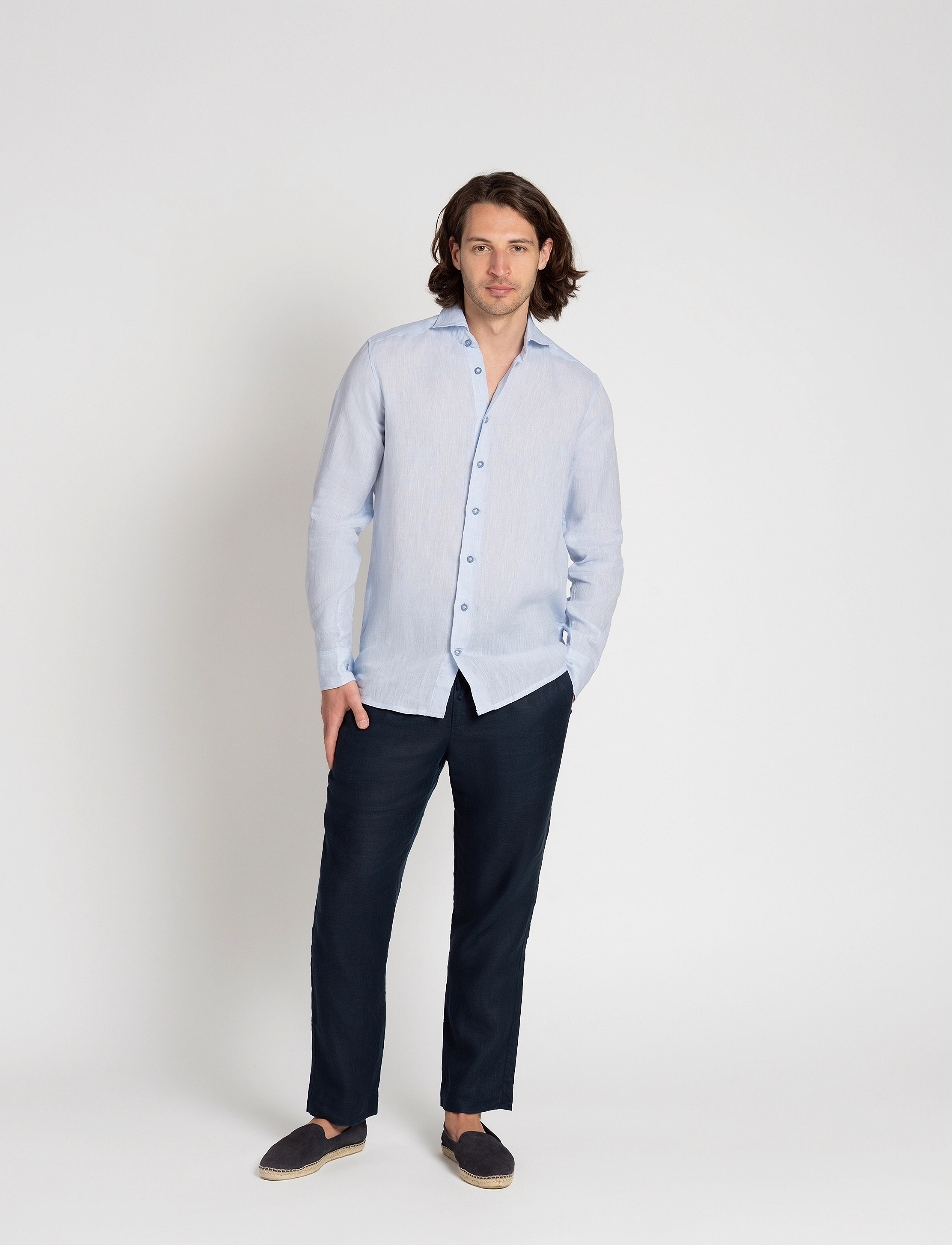 The Resort Co. Linen Shirt Light Blue - Deals - LIGHT BLUE / blue