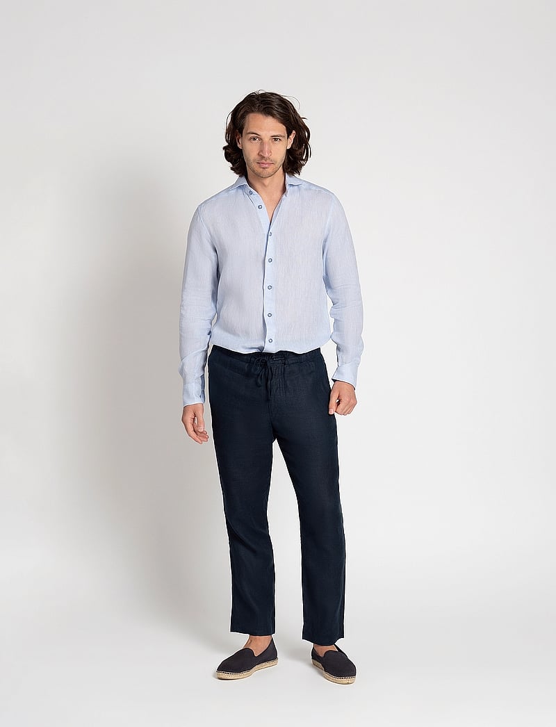 The Resort Co. - Linen Shirt Light Blue - hørskjorter - light blue - 3
