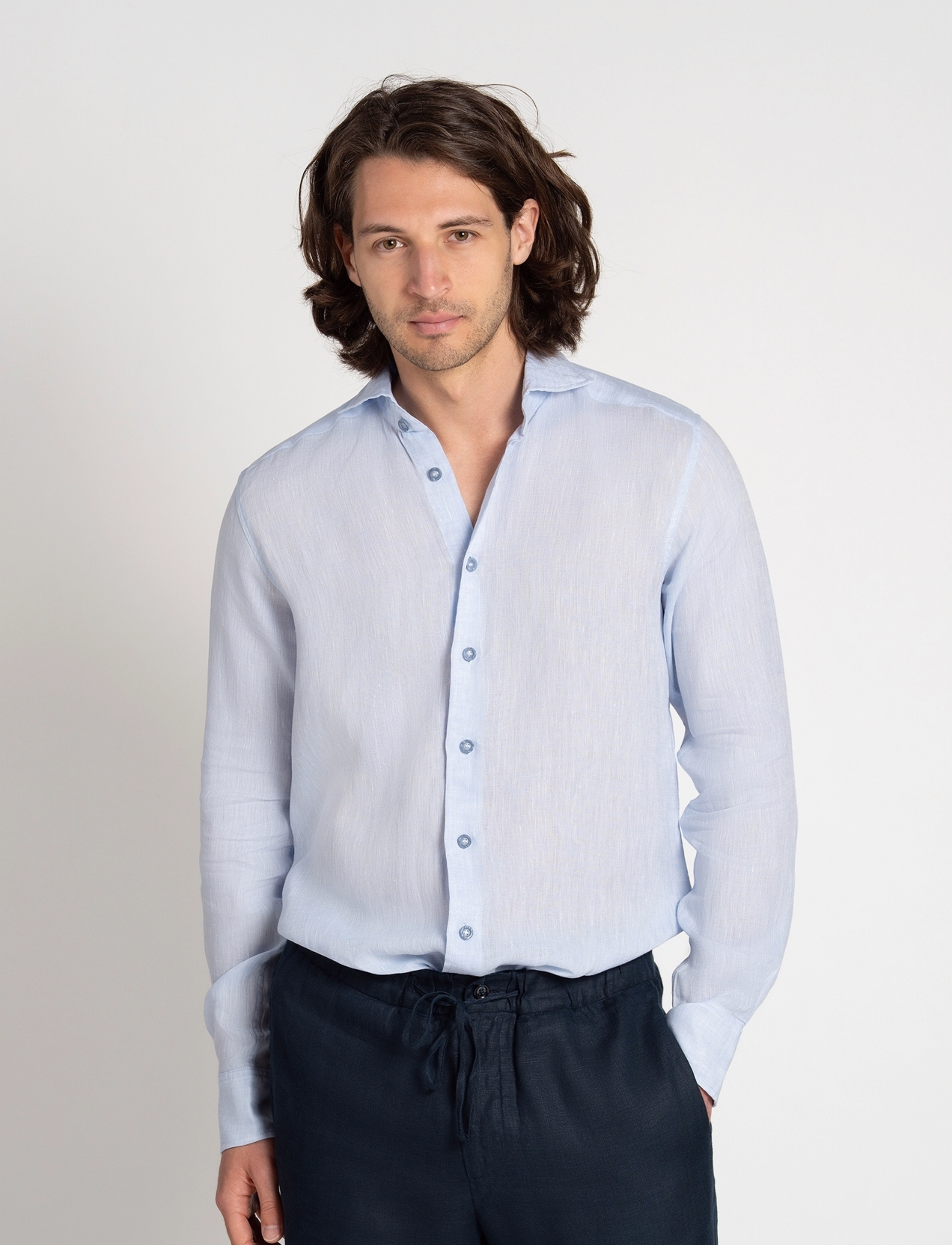 The Resort Co. - Linen Shirt Light Blue - linased särgid - light blue - 4