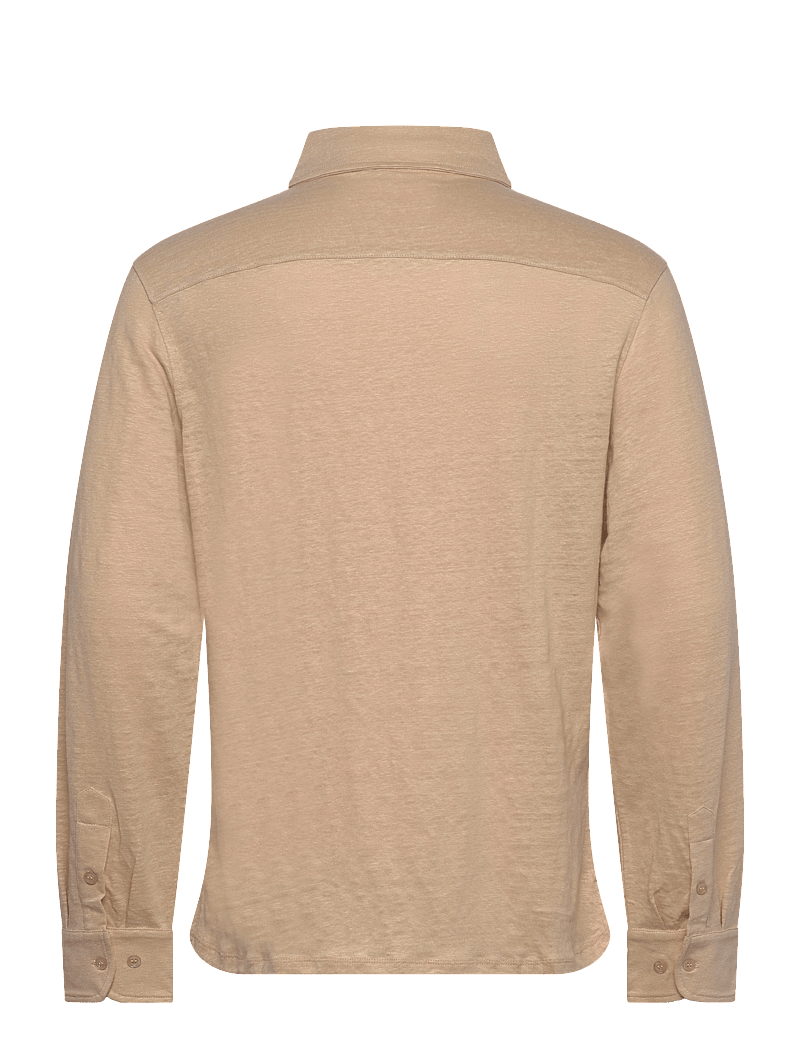The Resort Co. - Linen Jersey Popover Sand - leinenhemden - sand - 2