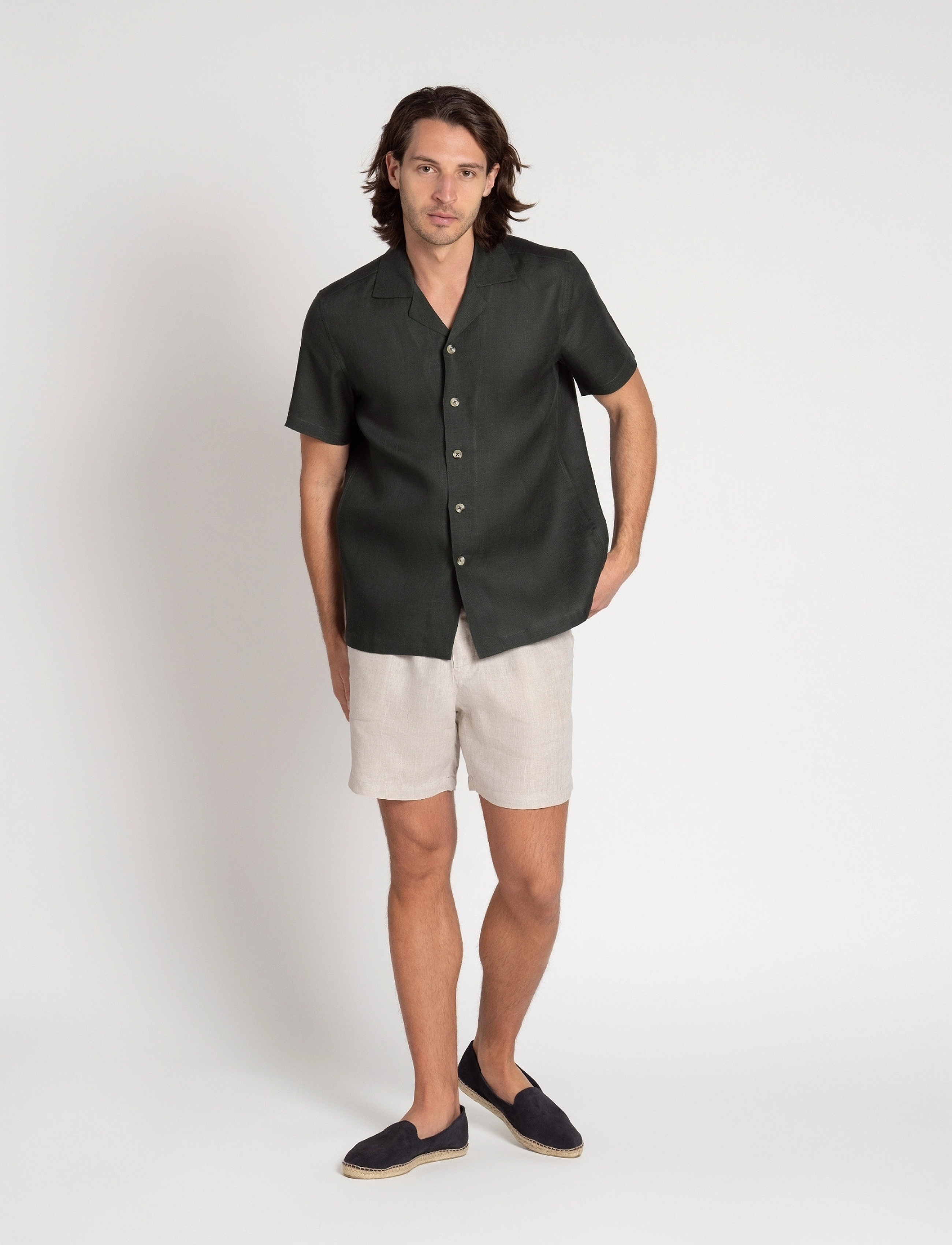 The Resort Co. - Linen Resort Shirt Eucalyptus - lininiai marškiniai - eucalyptus - 3
