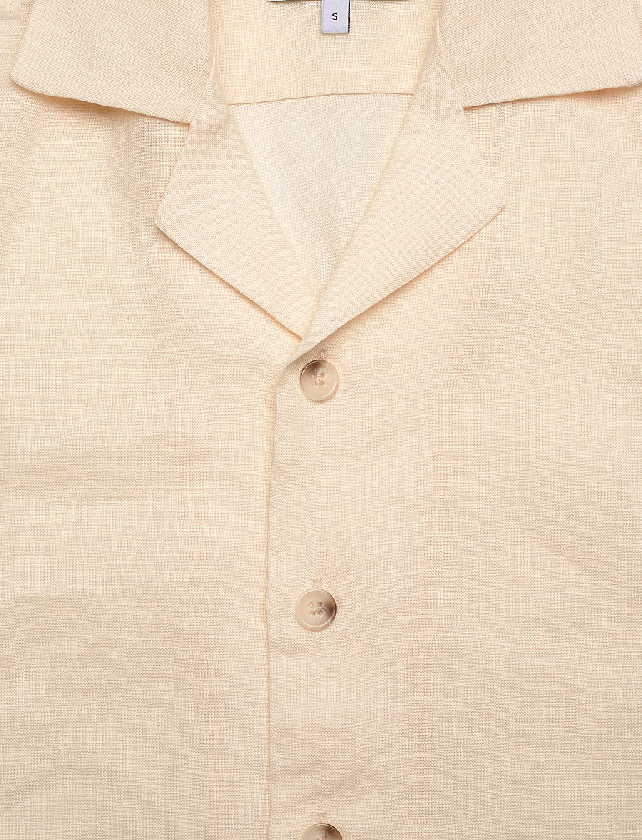 The Resort Co. - Linen Resort Shirt Ivory - linnen overhemden - ivory - 5