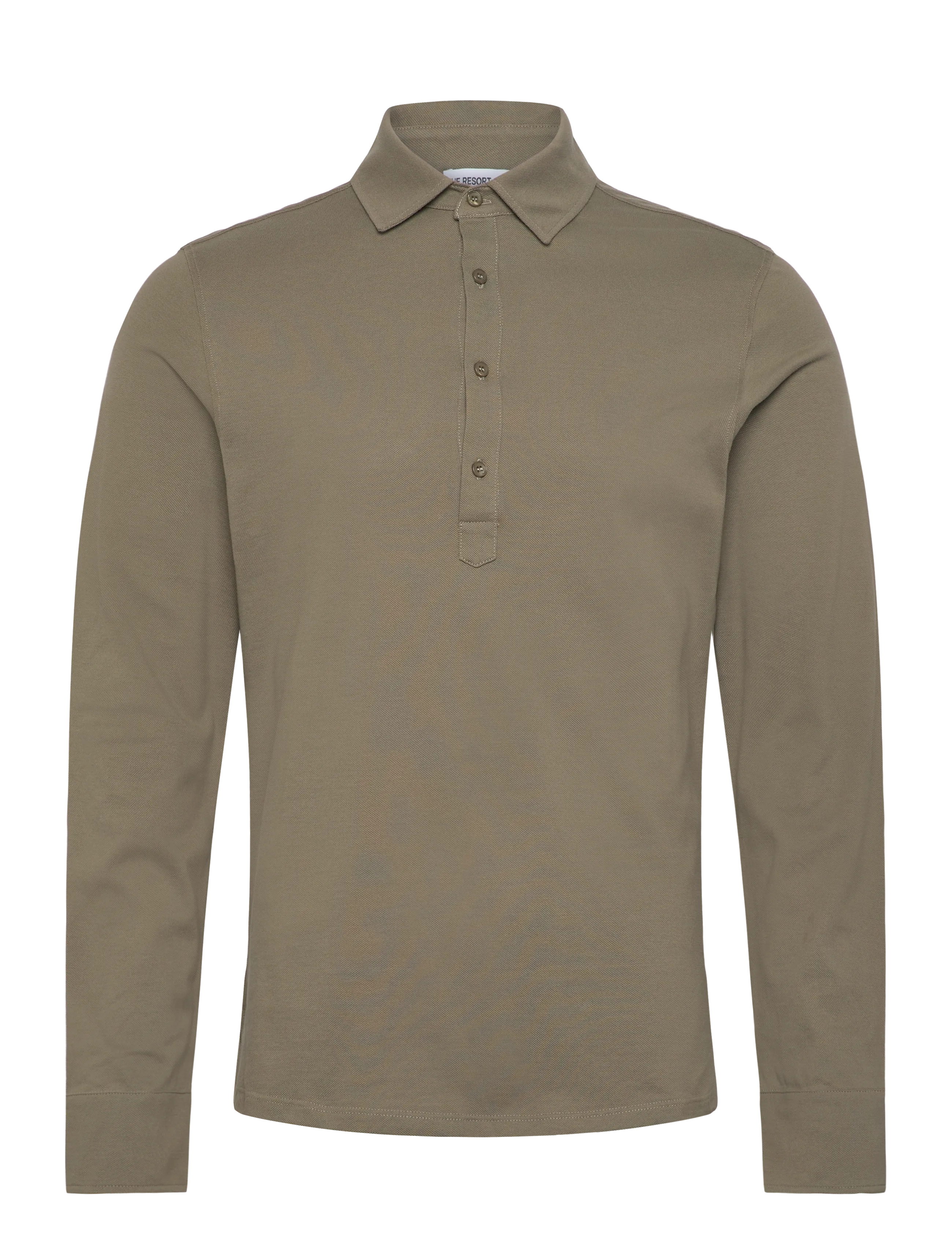 THE RESORT CO. Piqué Popover Olive Grün - M - Herren